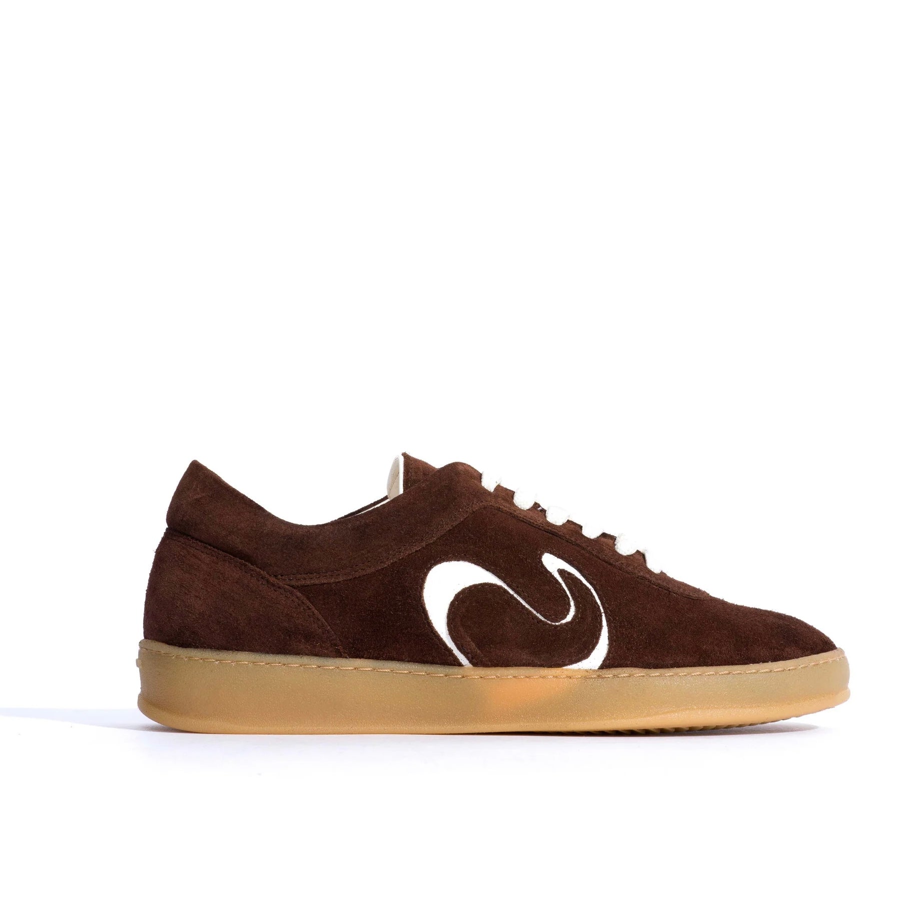 Blaire Plushed Calf Suede Sneakers, Chocolate