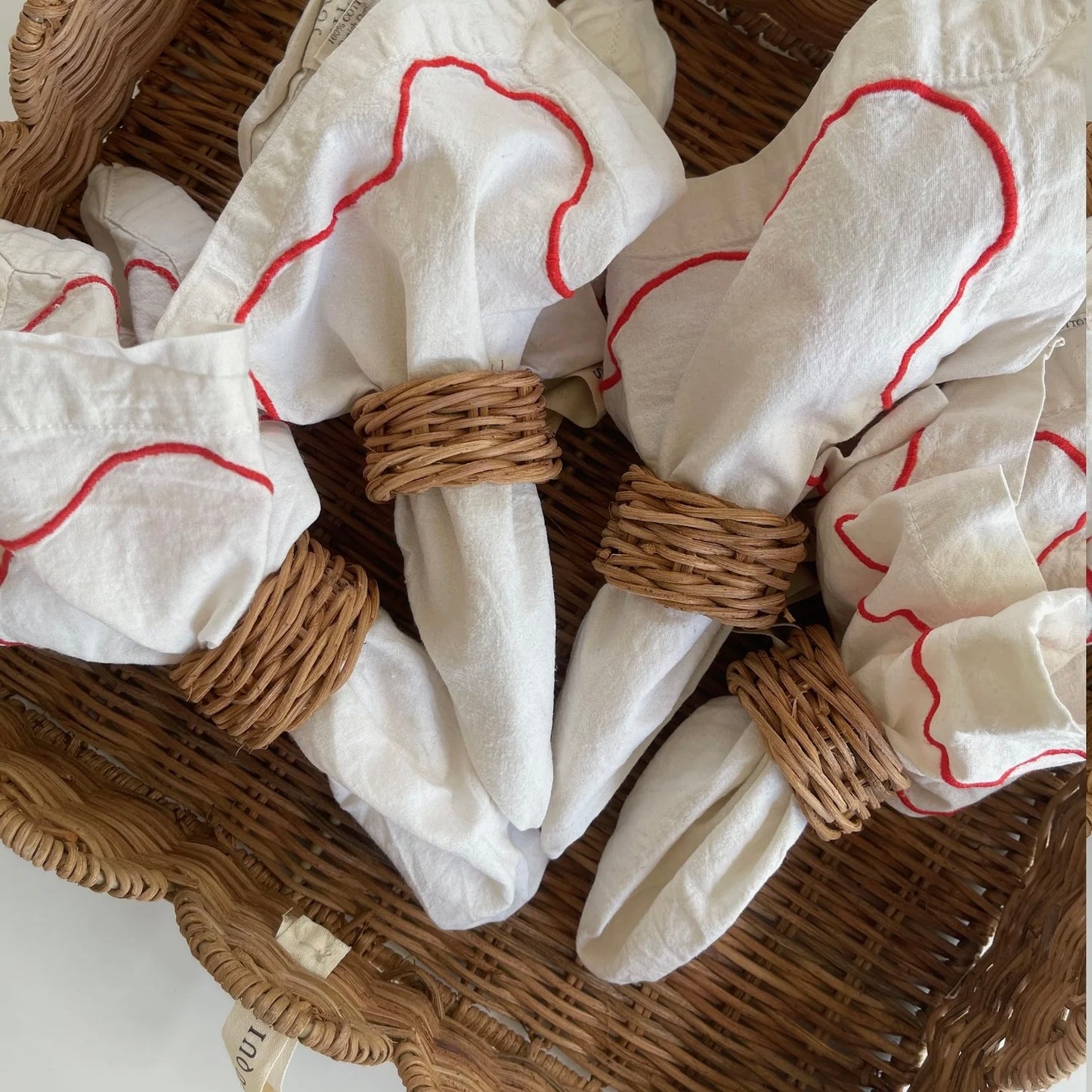 Jou Rattan Napkin Ring (Sæt á 4)