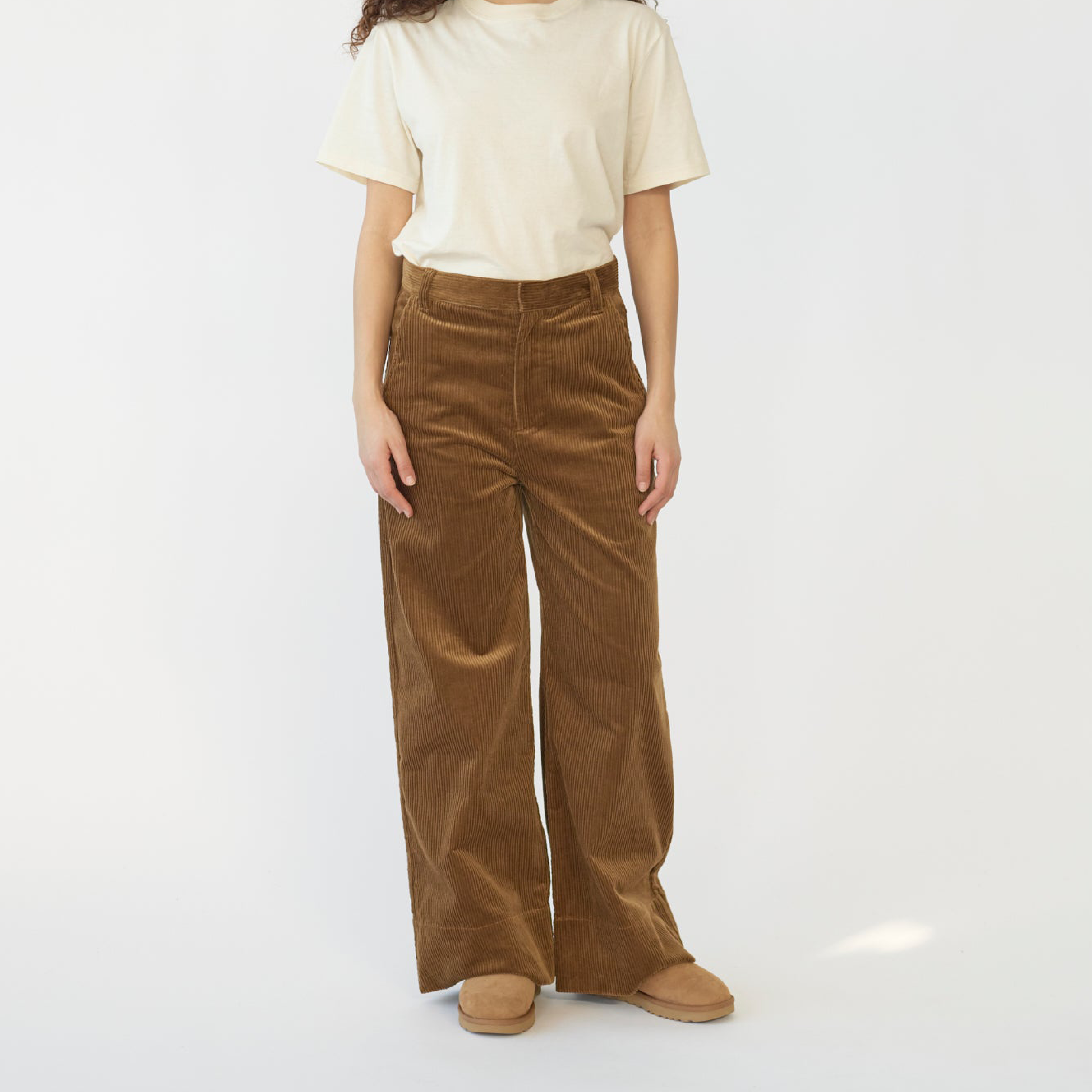 Corduroy Box Pants, Tobacco