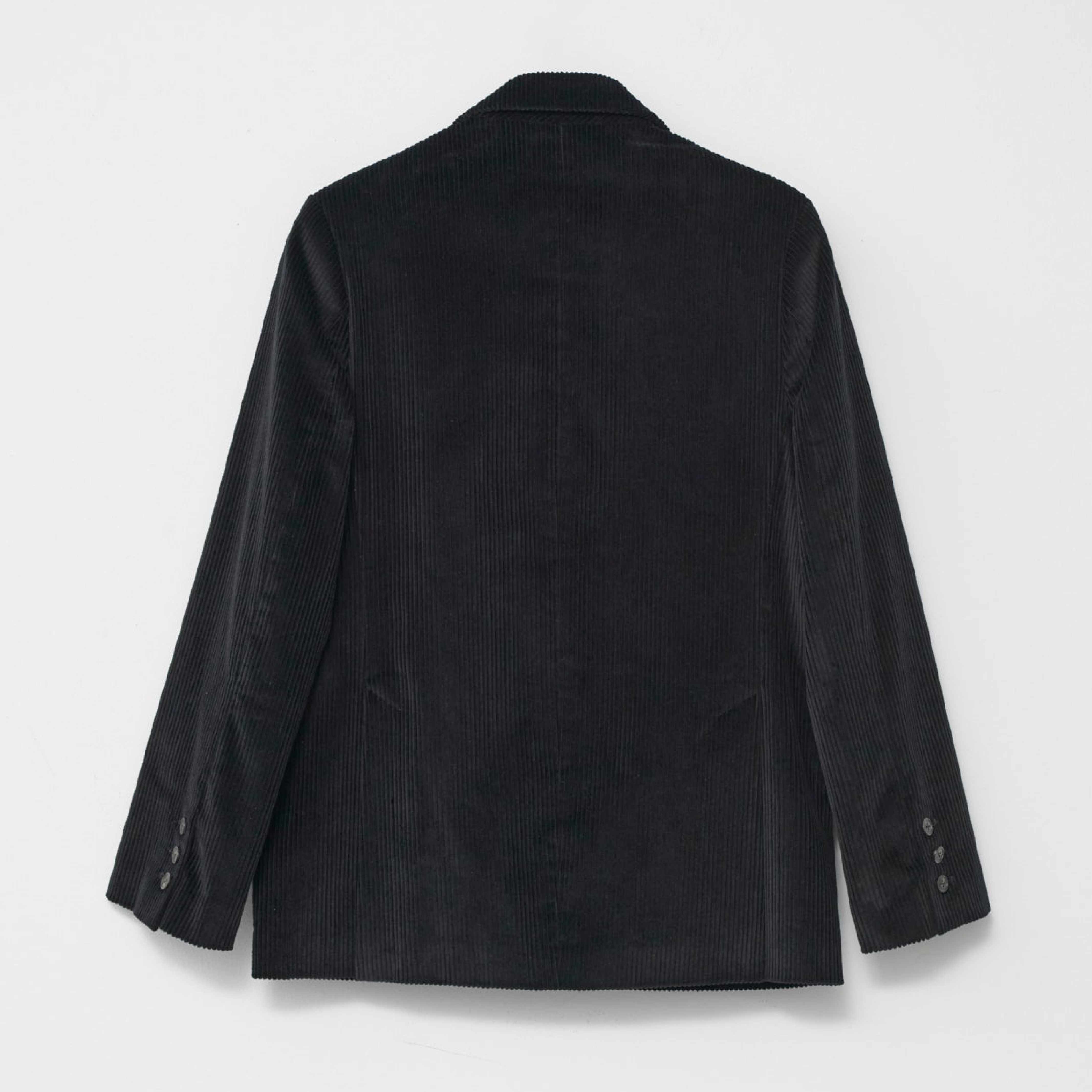 Corduroy Straight Blazer, Black