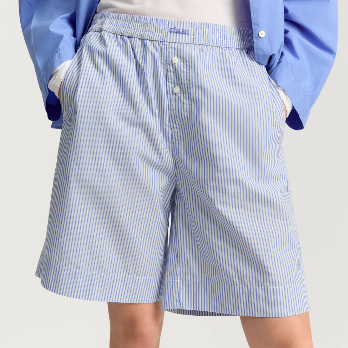 Casual Shorts Long Petite, Mix Air Blue
