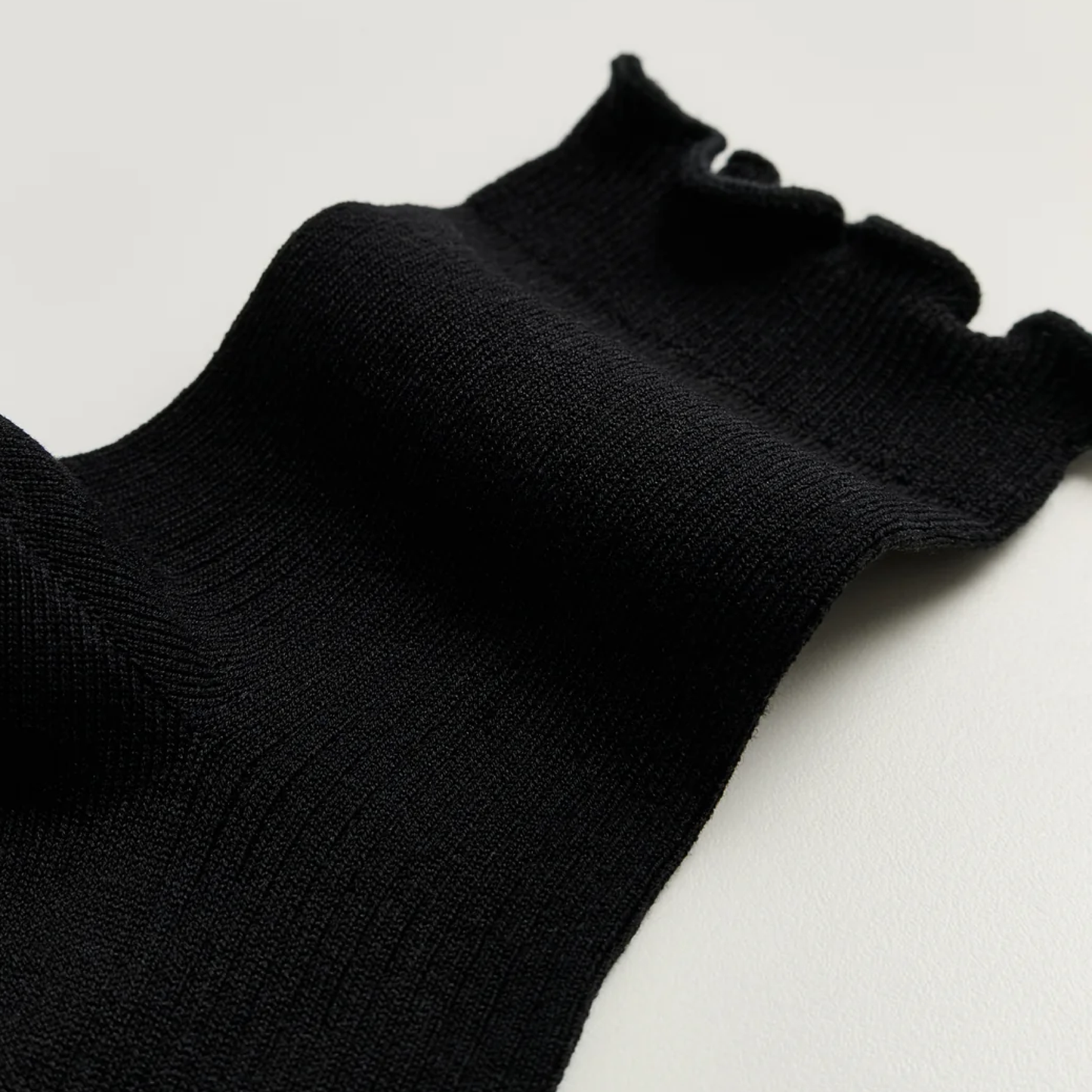 Cotton Frill Sock, Black