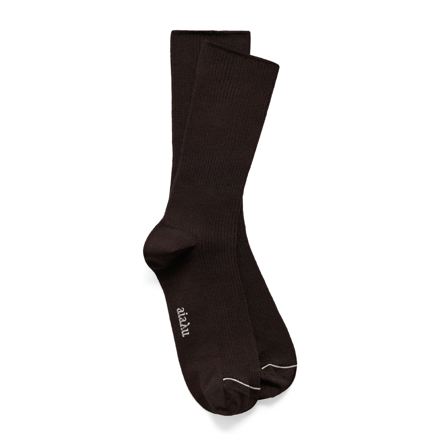 Cotton Rib Socks, Chocolate