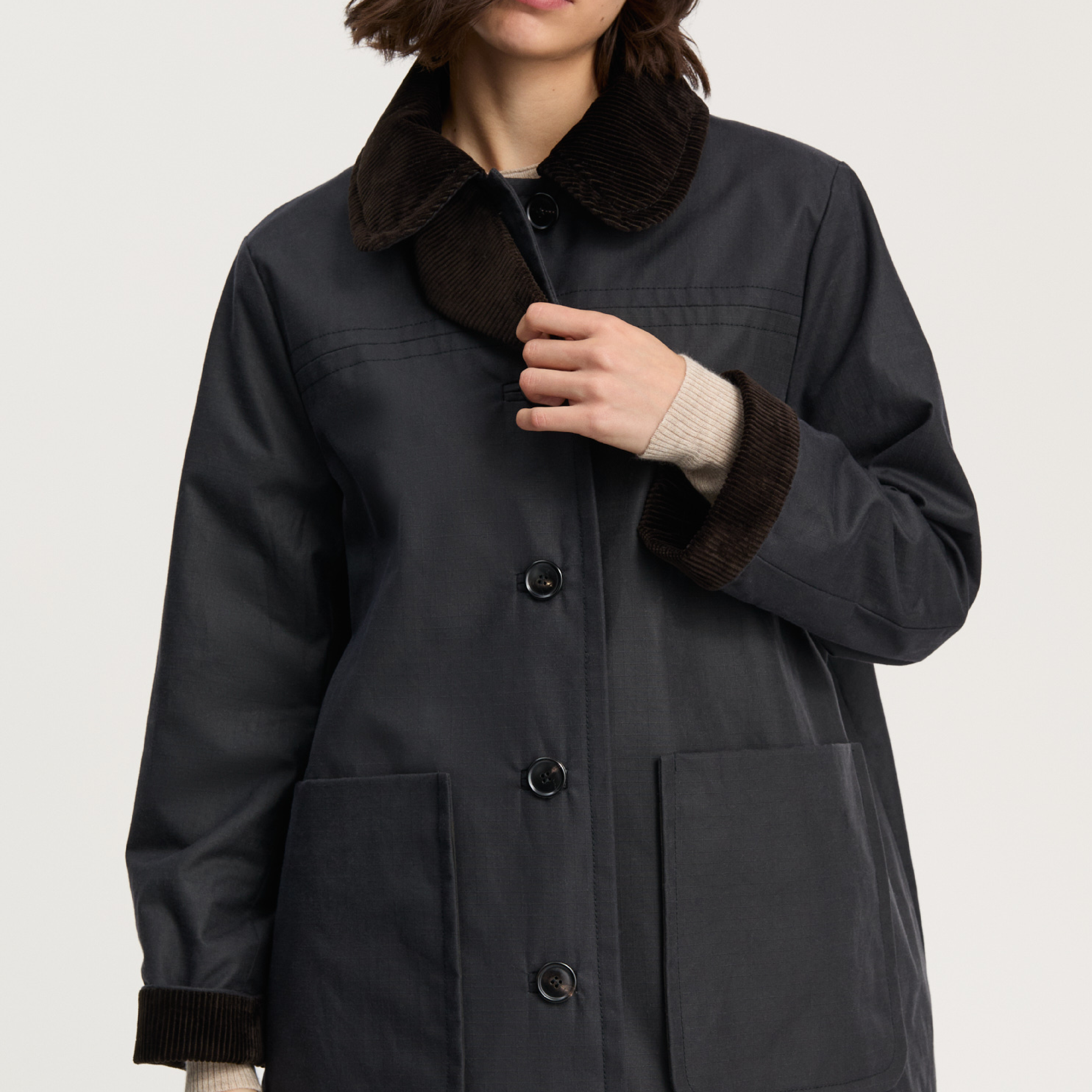 Jamie Jacket Ripstop Oilskin, Antracite