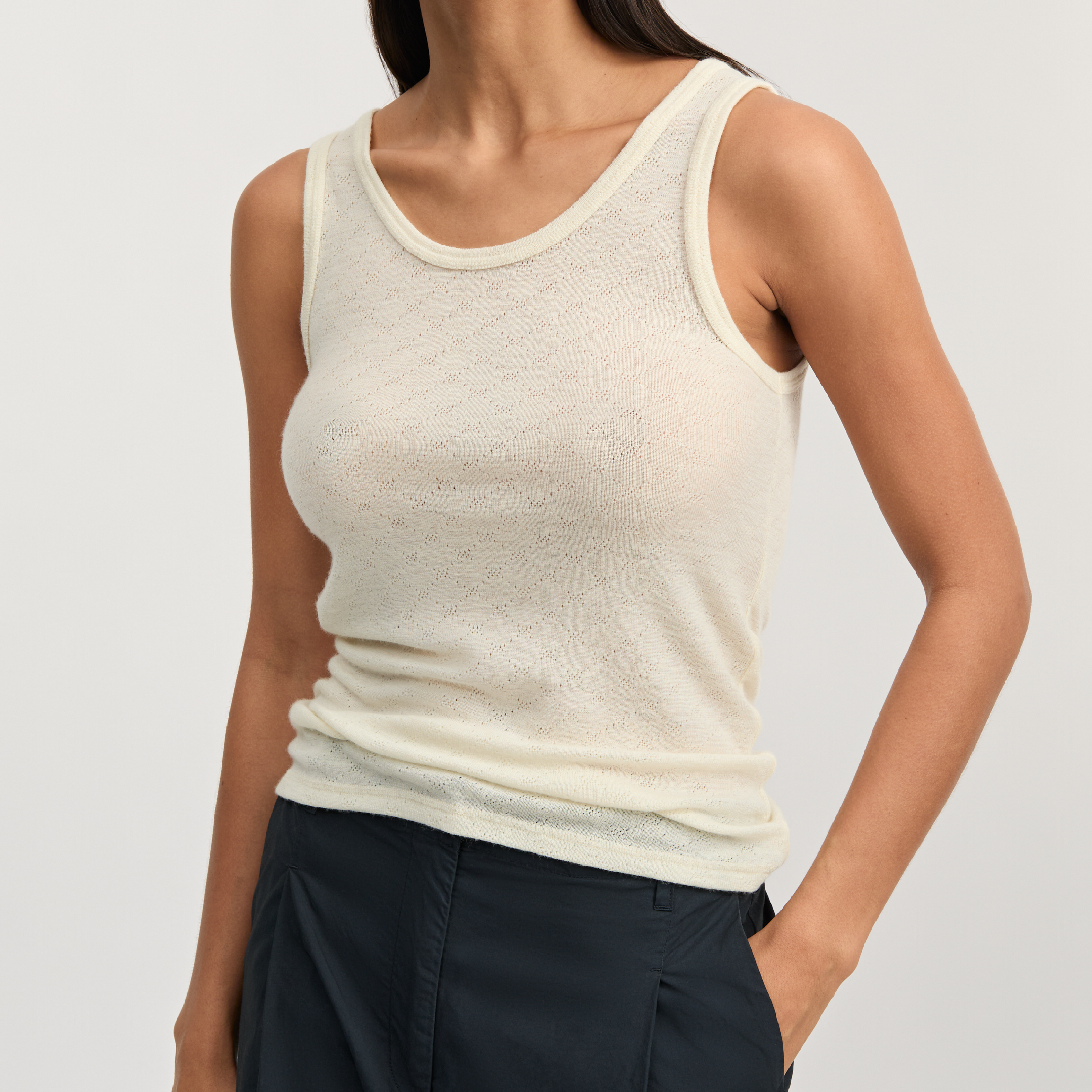 Lumae Tank Top, Pure Ecru