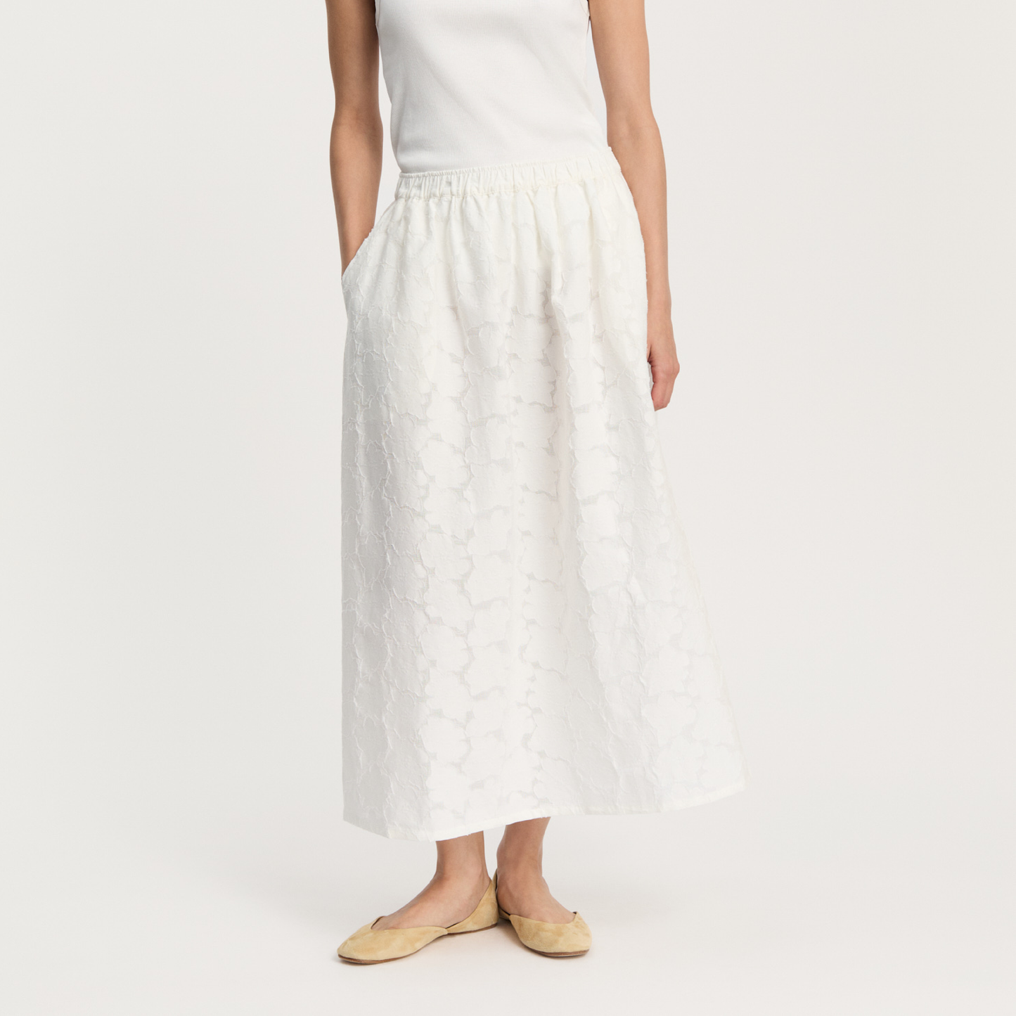 Skirt Laceflower, White