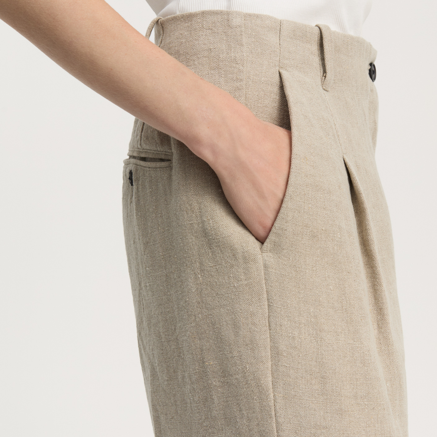Willy Pant Heavy Linen, Pure Natural