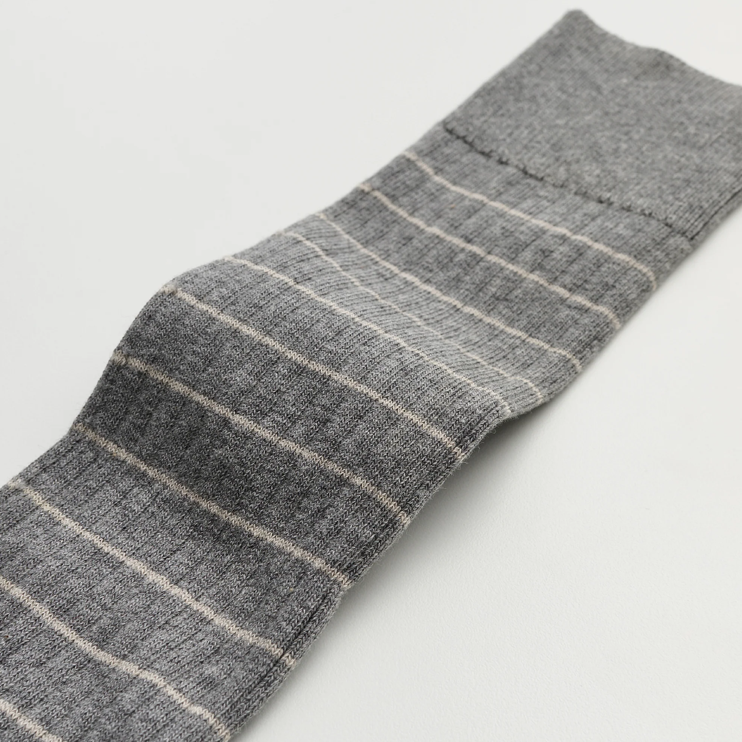 Cotton Long Socks, Mix Grey Melange