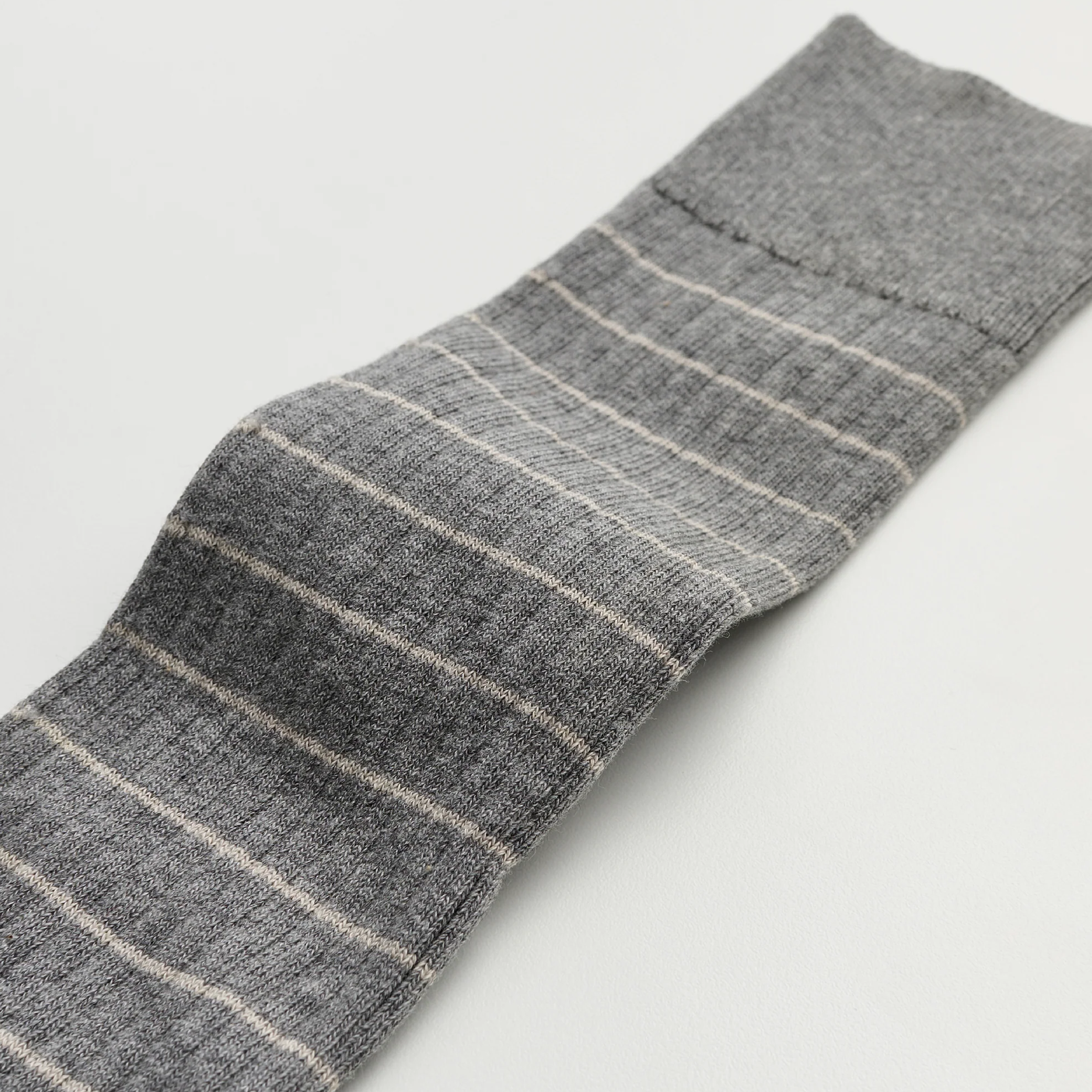 Cotton Long Socks, Mix Grey Melange