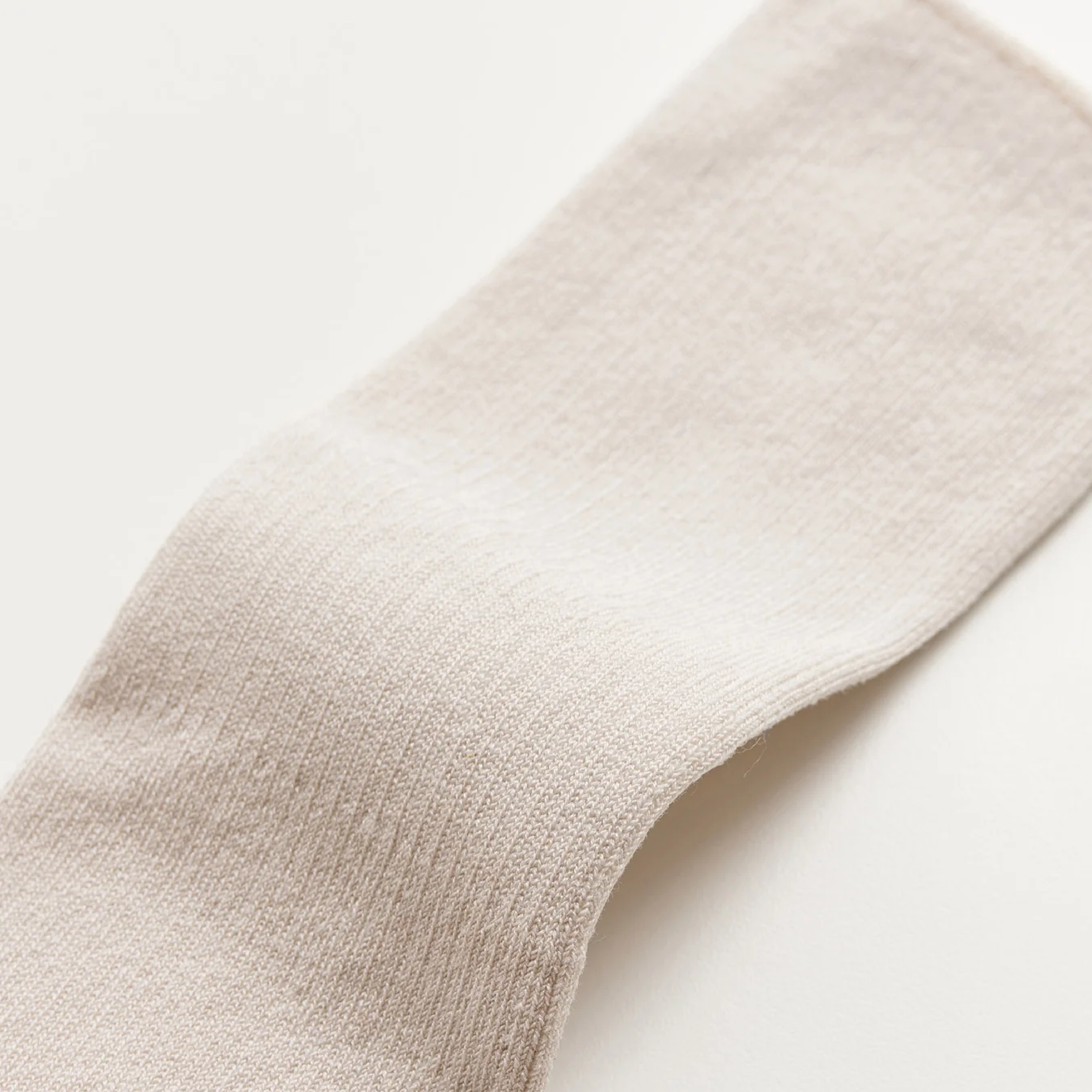 Cotton Rib Socks, Milk