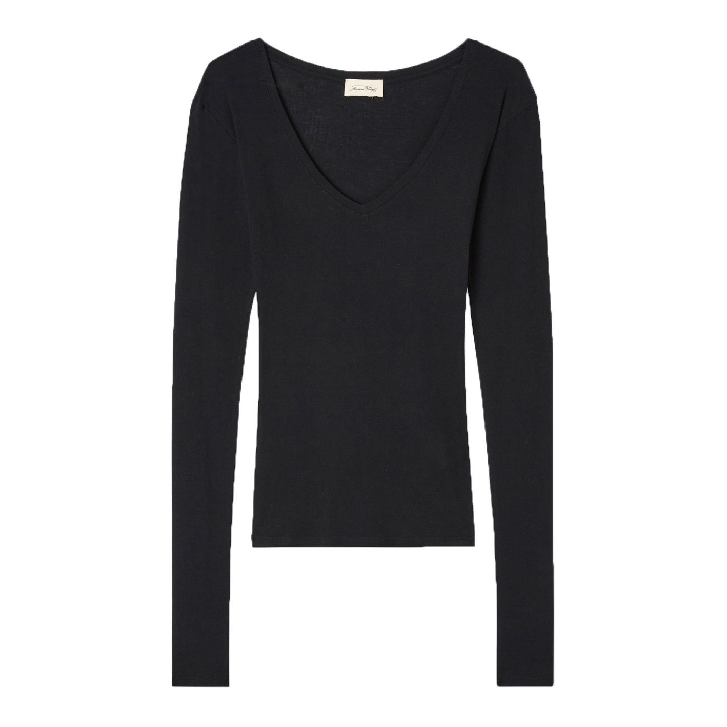 Massachusetts Bluse V-Hals, Sort