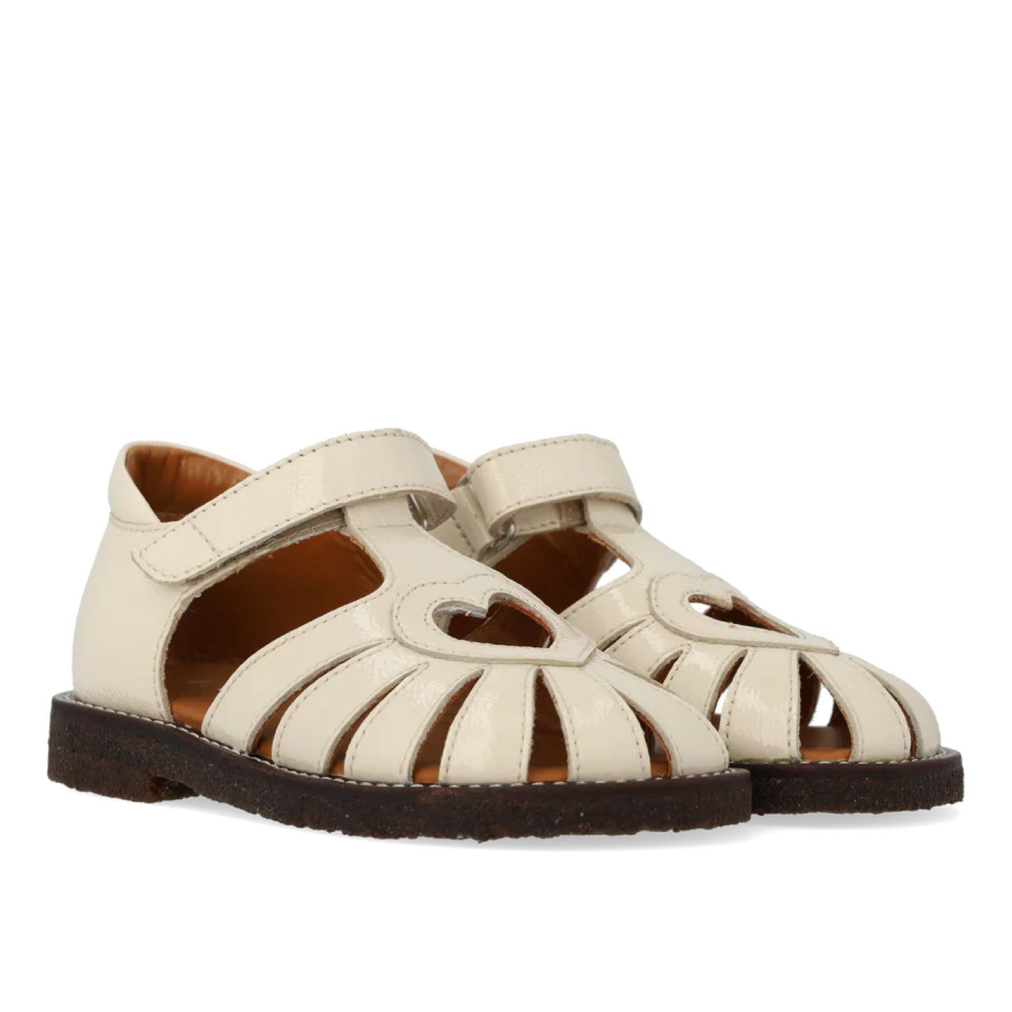 Hjertesandal Med Velcrolukning, Buttermilk