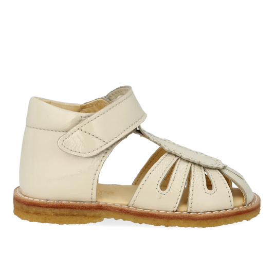 Begynder Sandal Med Velcrolukning, Buttermilk