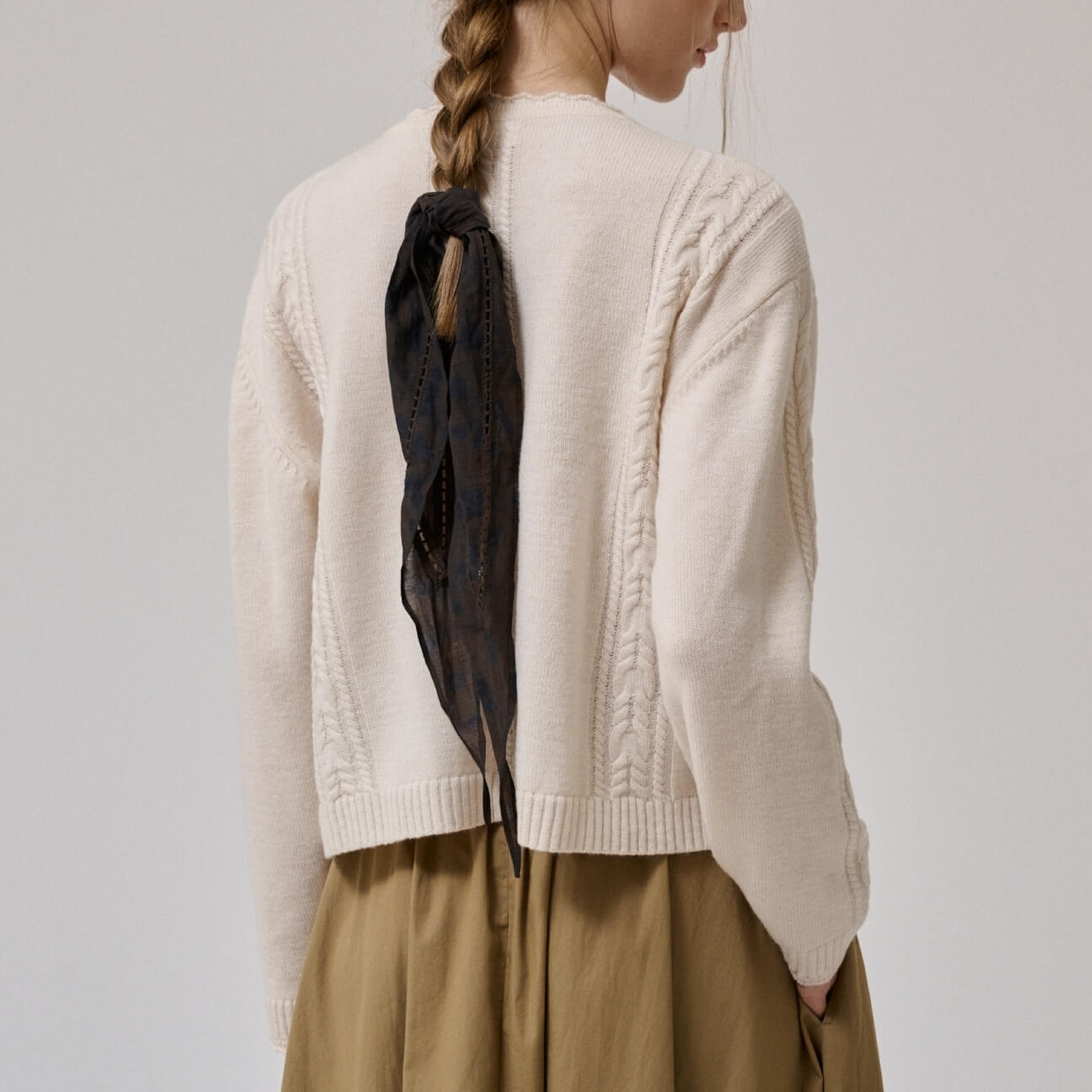Meadow ls Cardigan, Creme