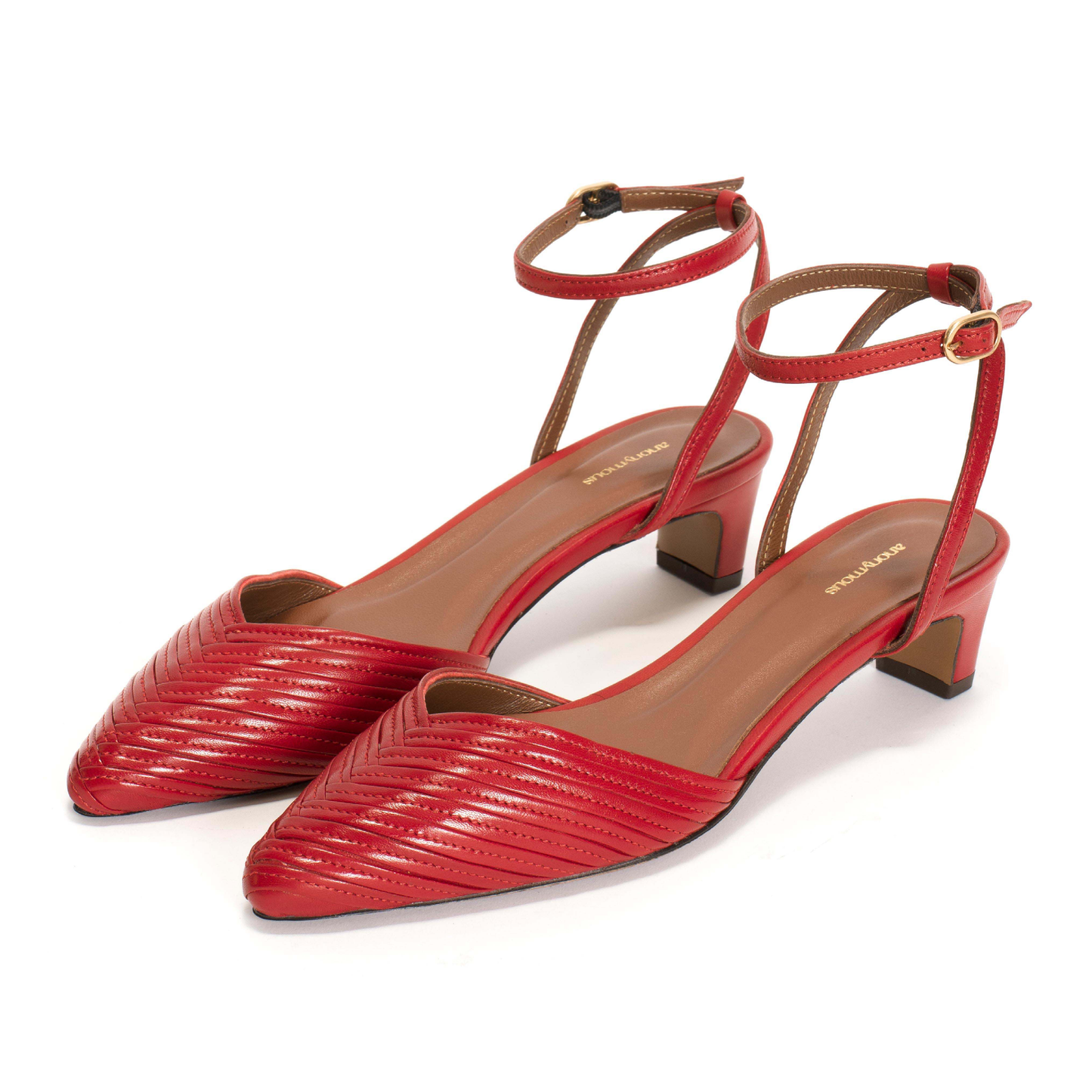 Givia Shiny Lamb Stilet, Ruby Red
