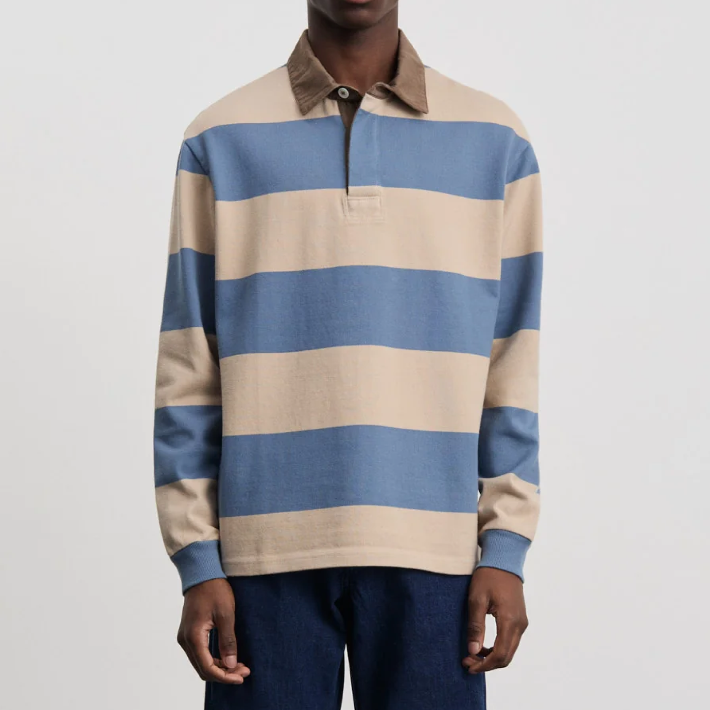 Another Rugby Polo 1.0, Blue Sand Stripe