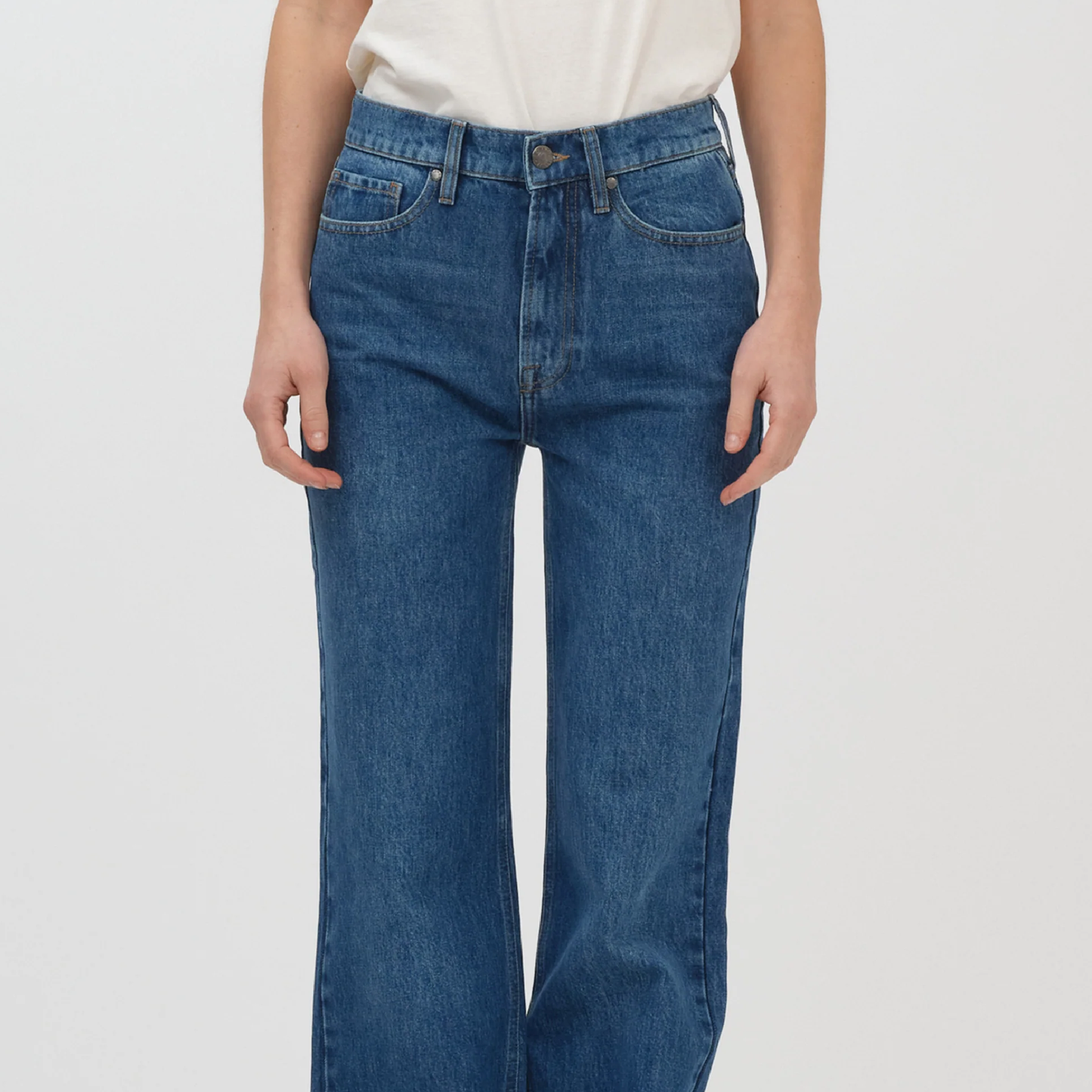 Brown Straight Jeans, Bright Orlando