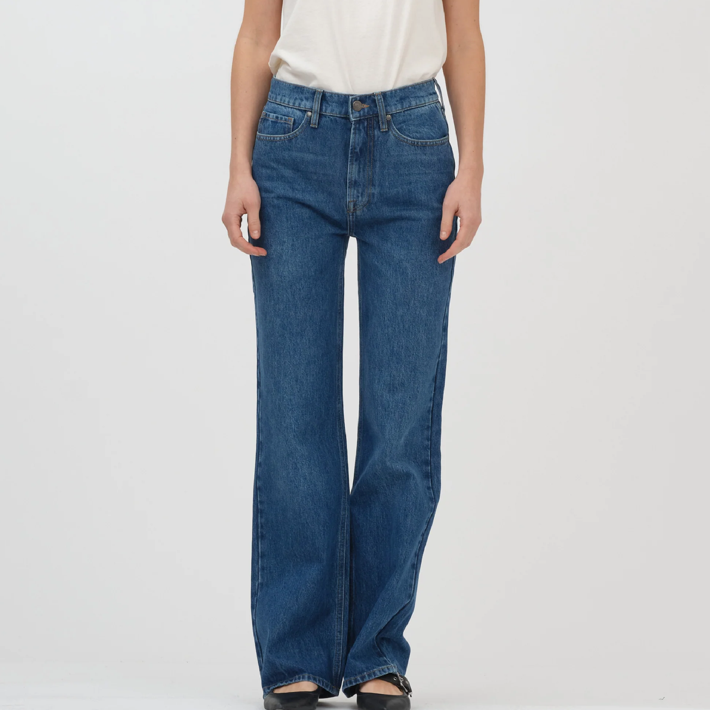 Brown Straight Jeans, Bright Orlando