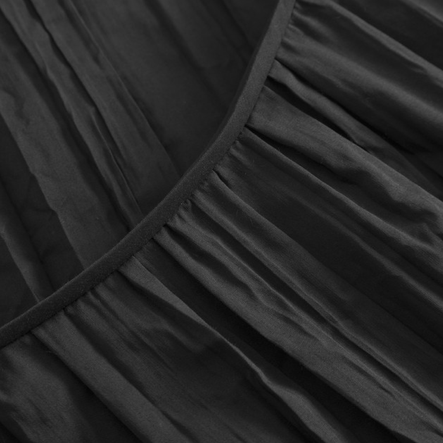 Detty-Atelier Pleated Cotton Tech Kjole, Black