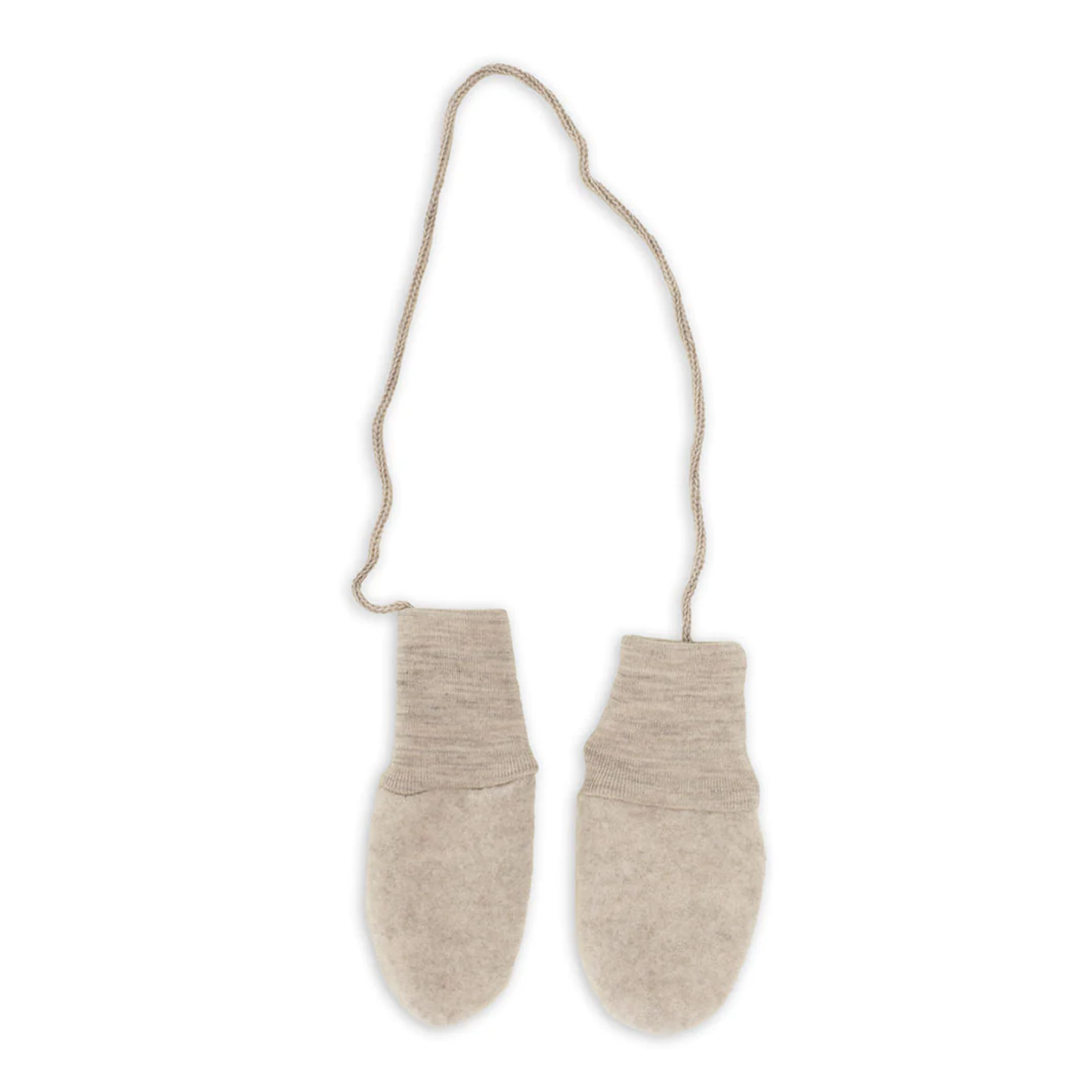 Baby Mittens In Merino Wool, Walnut
