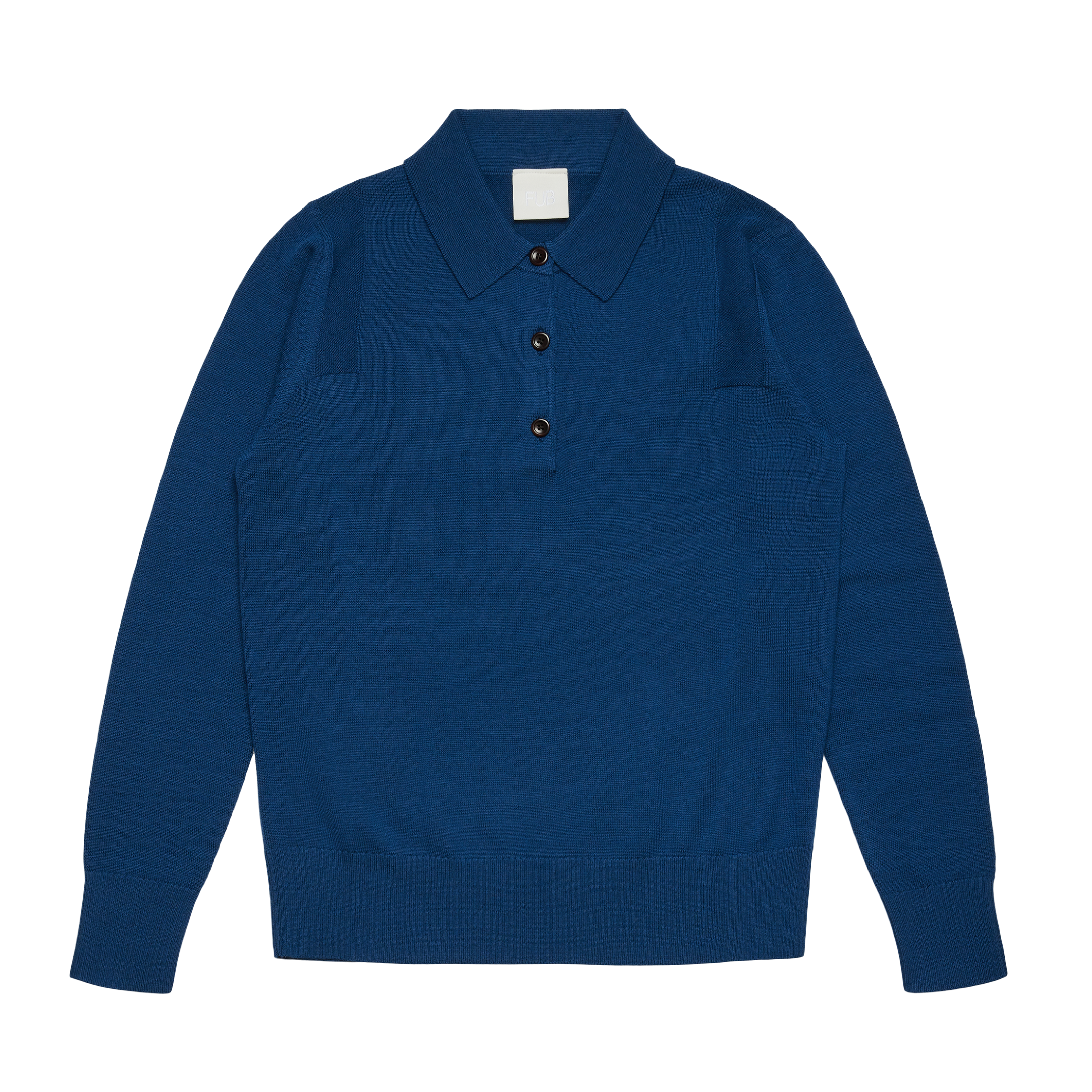 Polo Longsleeve, Deep Indigo