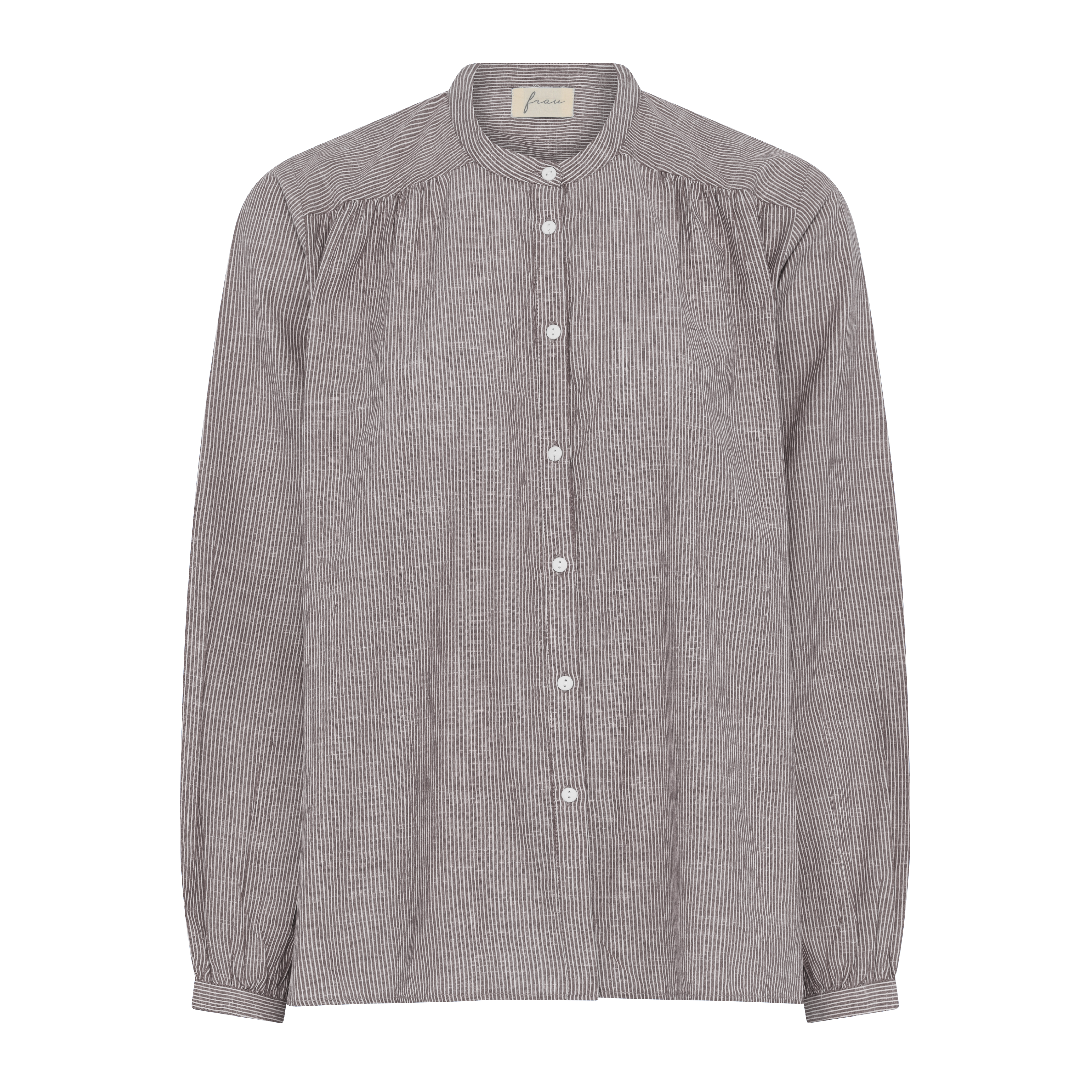 Florence Shirt, Coffee Quartz Stripe