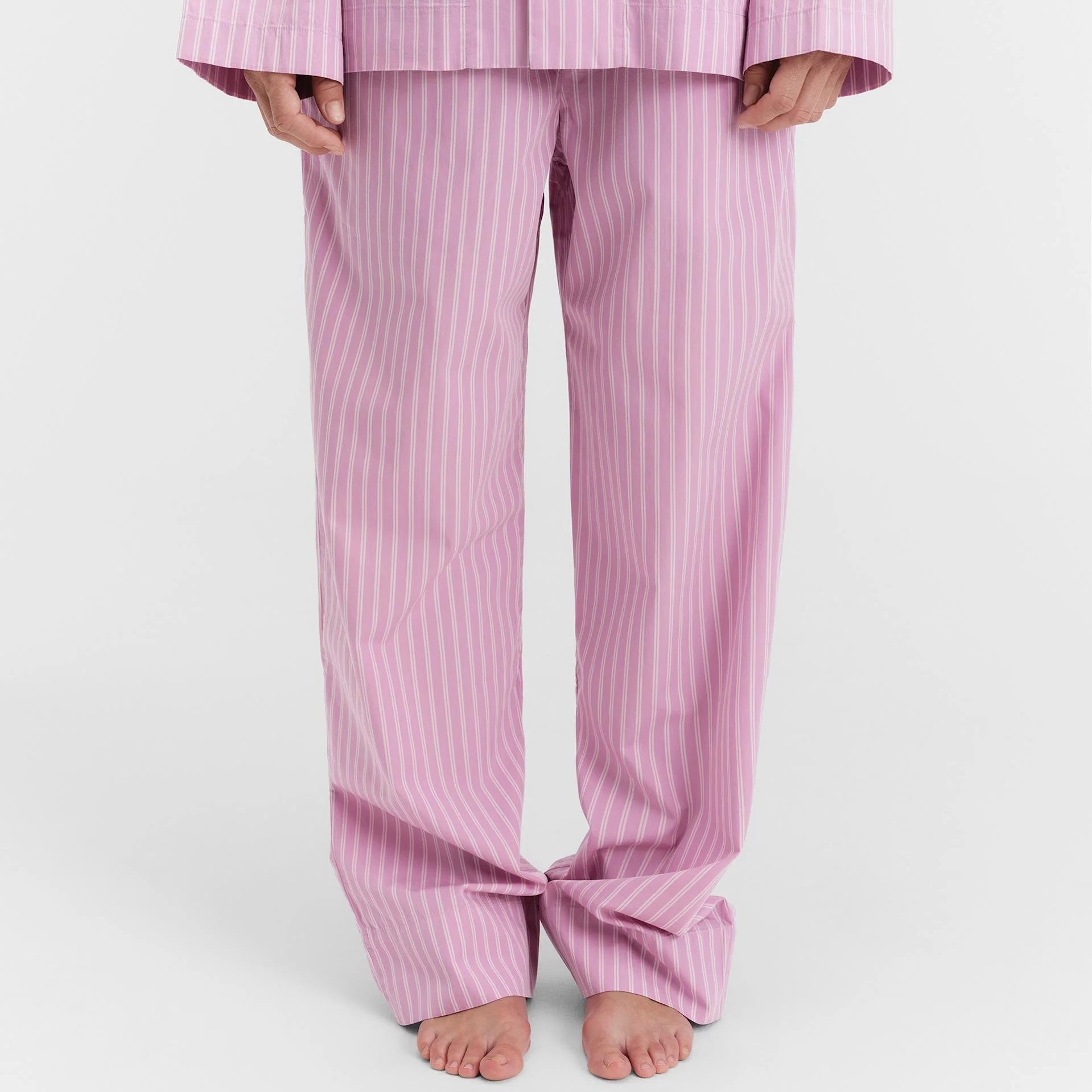 Poplin Pyjamas Pants, Purple Pink Stripes