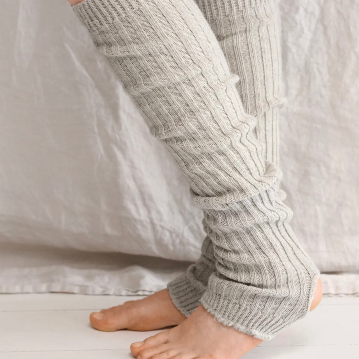 Legwarmers, Pure Beige Melange
