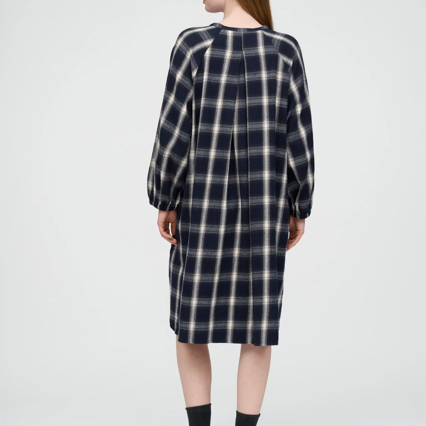 Horizon Dress Check, Dark Navy/Grey/Ecru