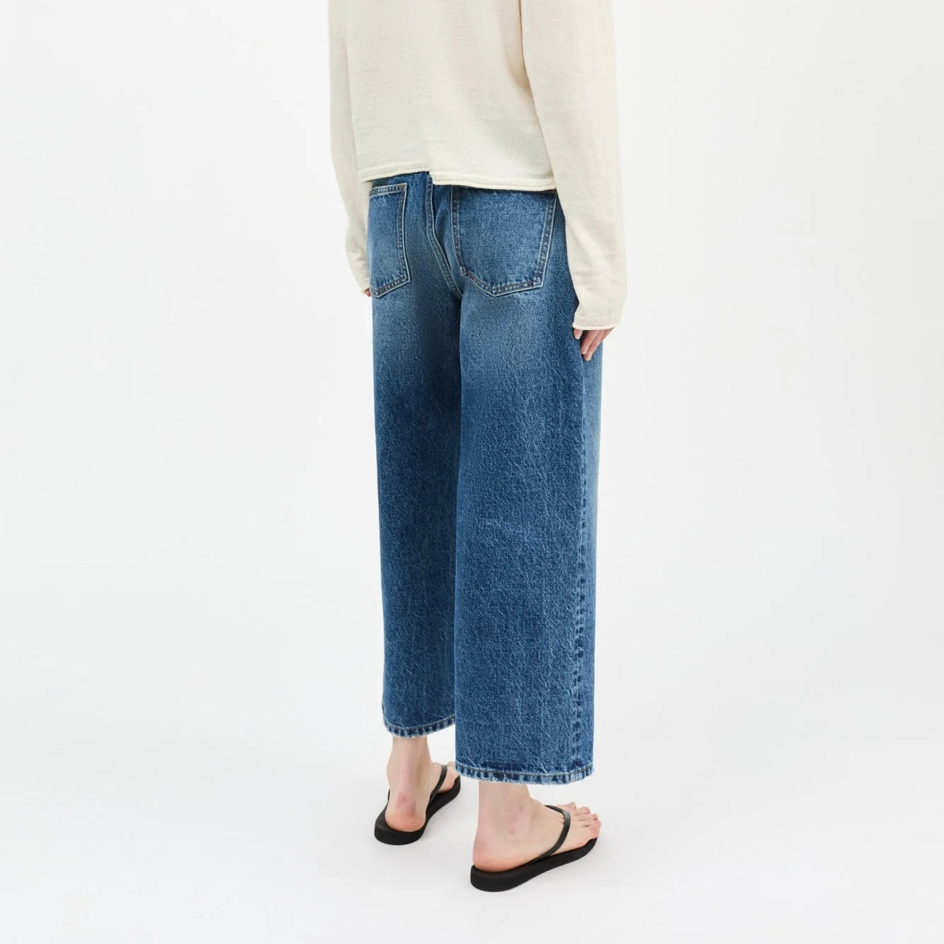 Taylor Cropped Jeans, Slouchy Blue