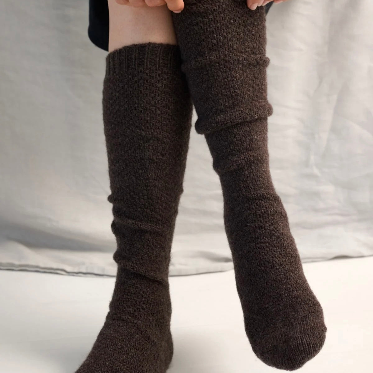 Pearly Socks, Brown Melange