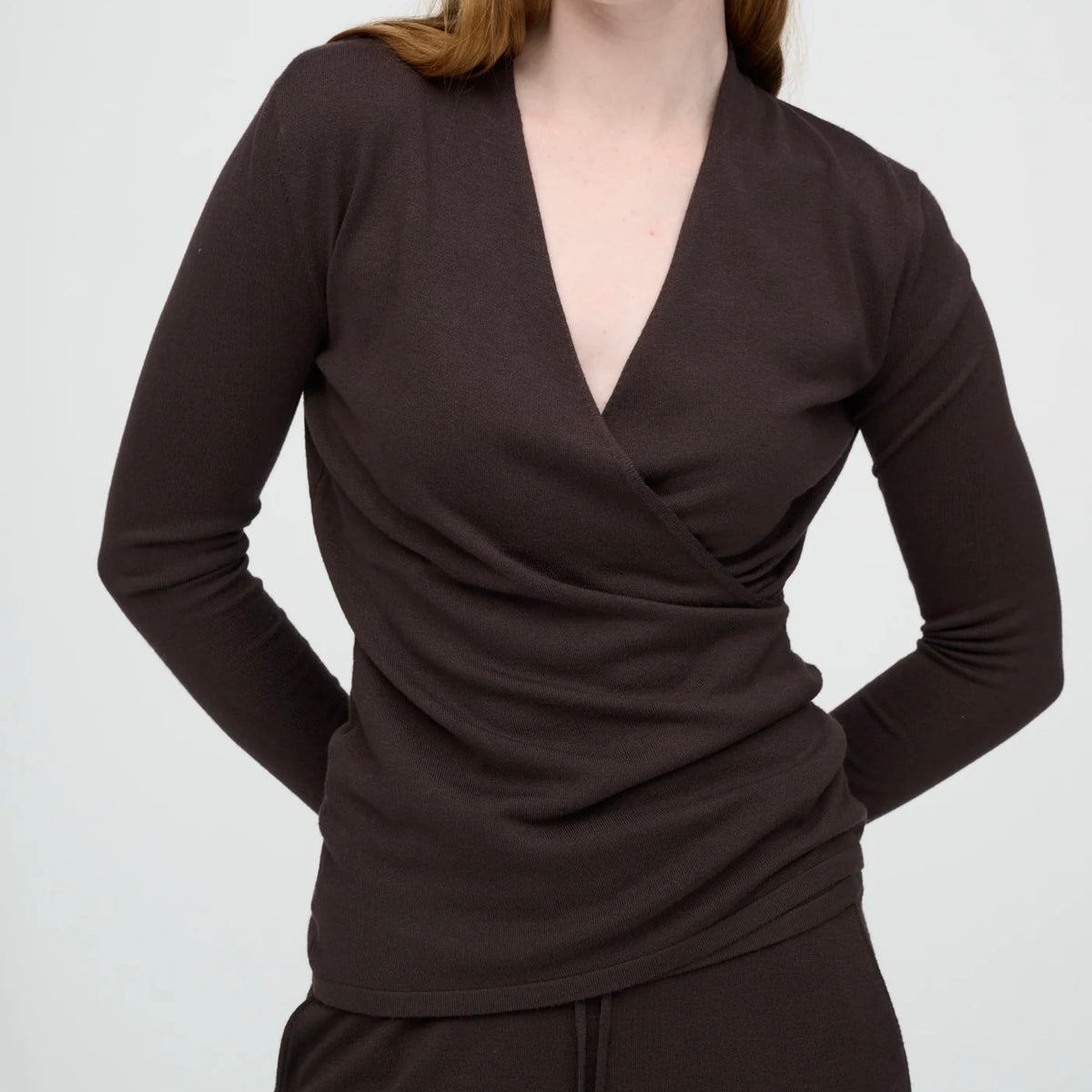 Surround Knit Top, Dark Brown