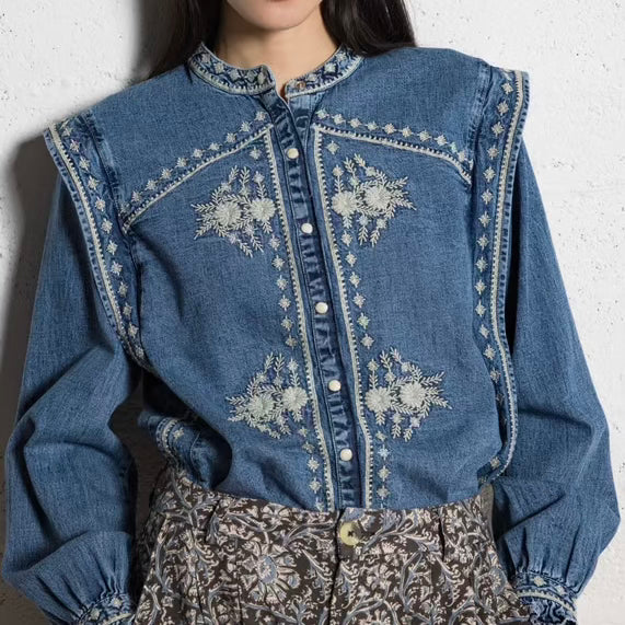 Narciso Blouse, Light Blue