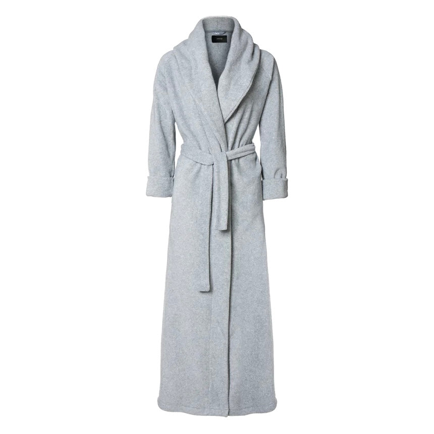 Mount Everest Fleece Bathrobe, Light Grey