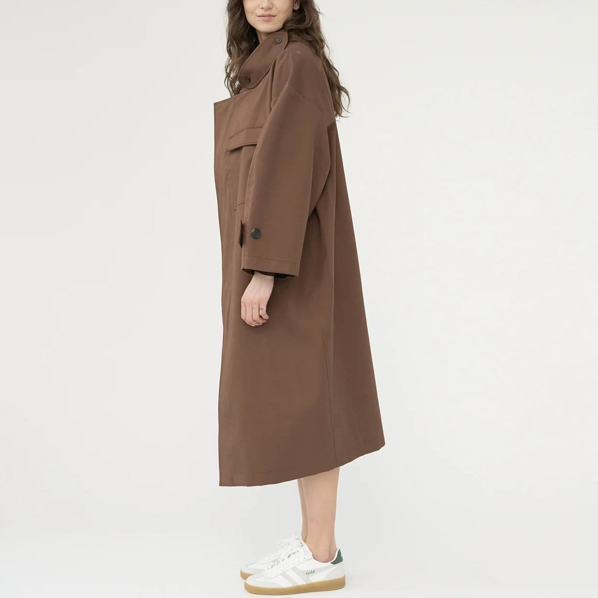 Water Resistant Trench Coat, Dusty Brown