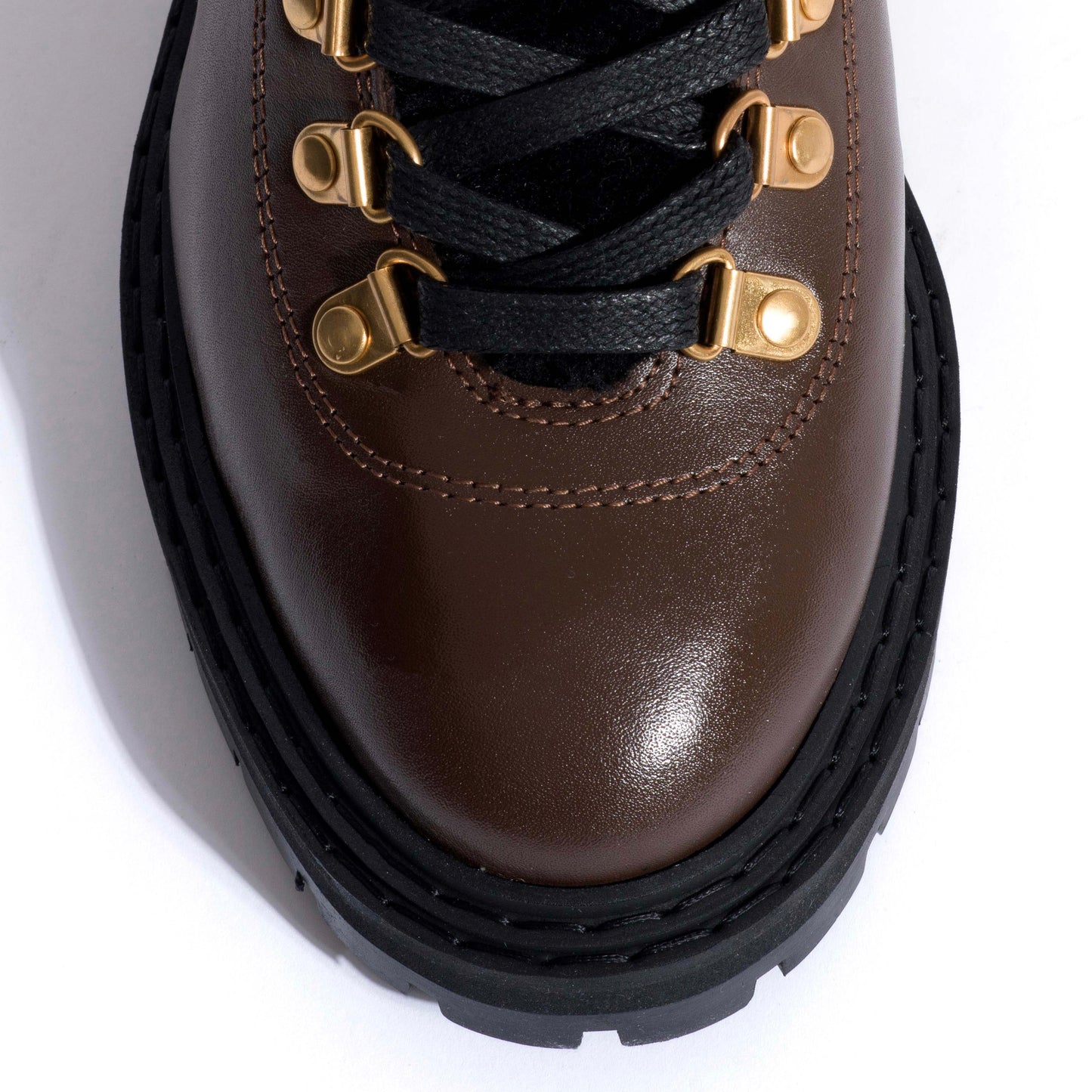 Beari Lamb Shearling Soft Calf Støvler, Dark Taupe & Coffee Brown