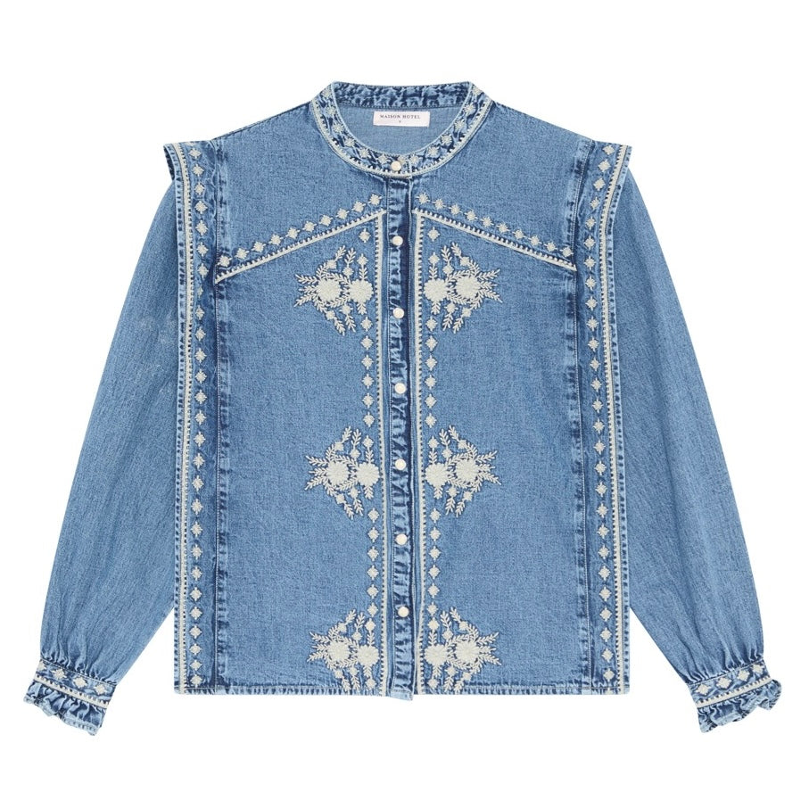 Narciso Blouse, Light Blue