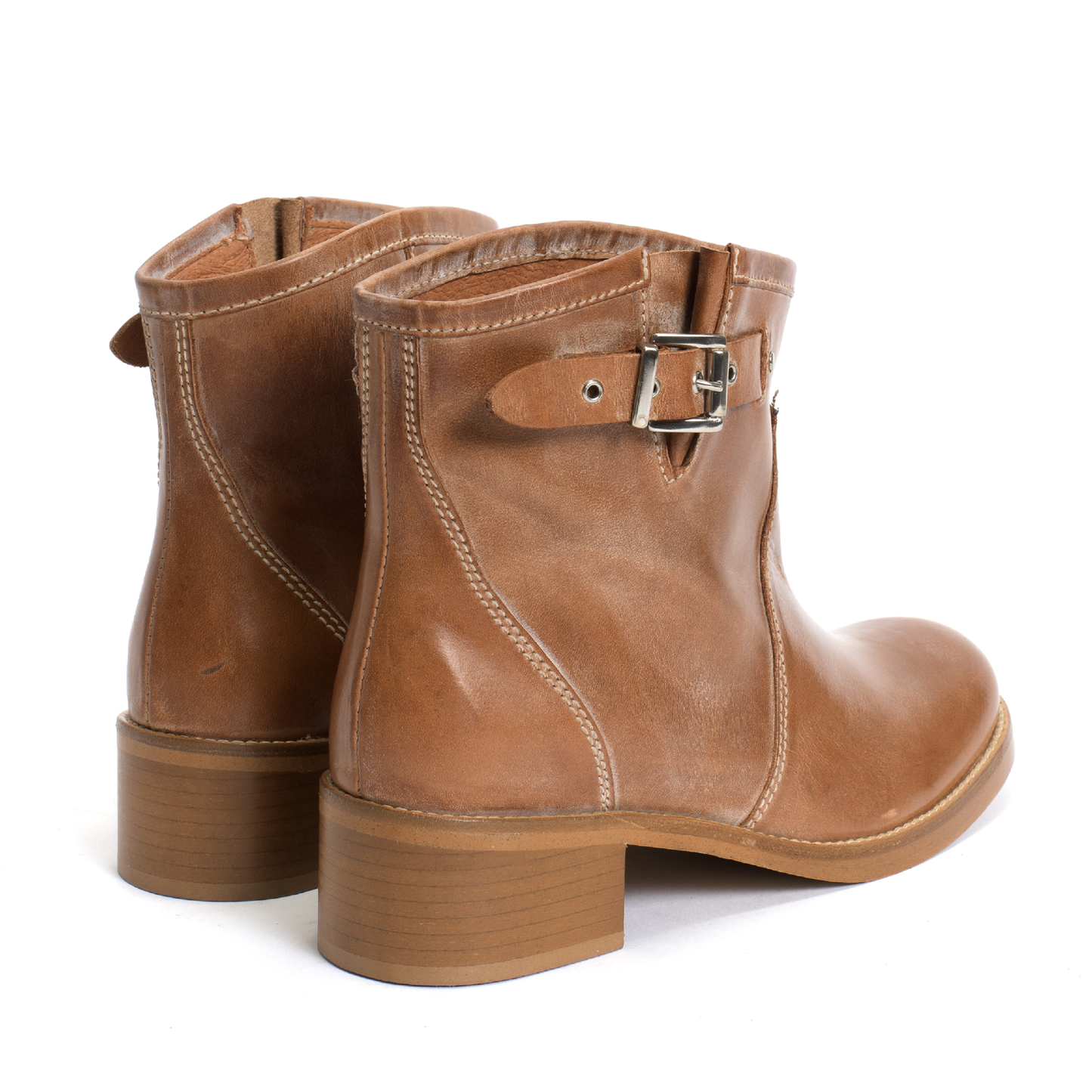 Hunter Buckle Støvle, Dark Tan