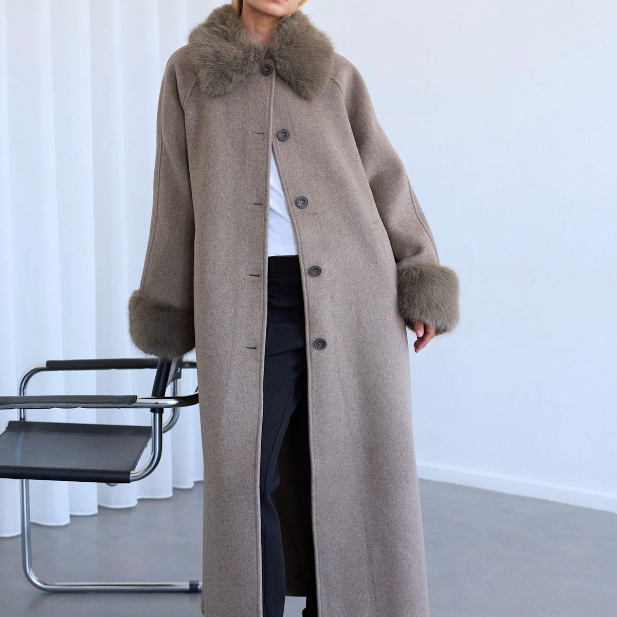 Sako Coat, Dark Beige