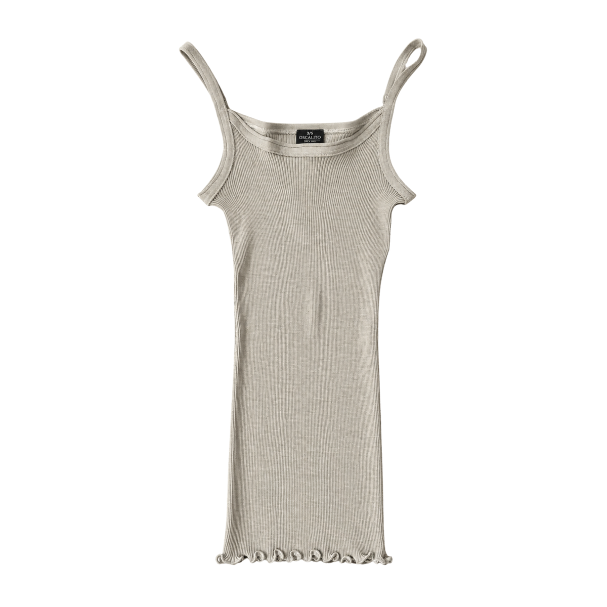 Uld & Silke Rib Top, Beige 3440