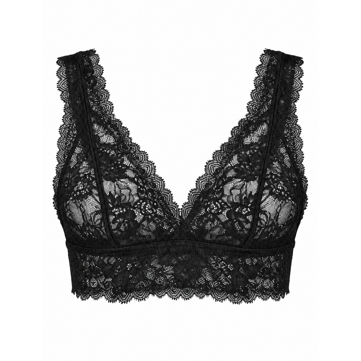 Bralette Leavers, Black 7808