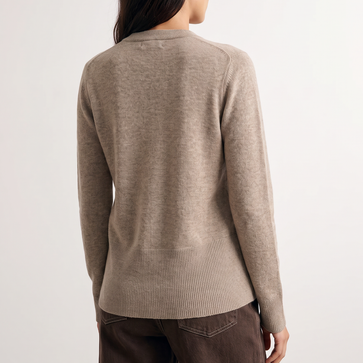 Eloise 21 Cashmere Cardigan, Plaza Taupe Melange
