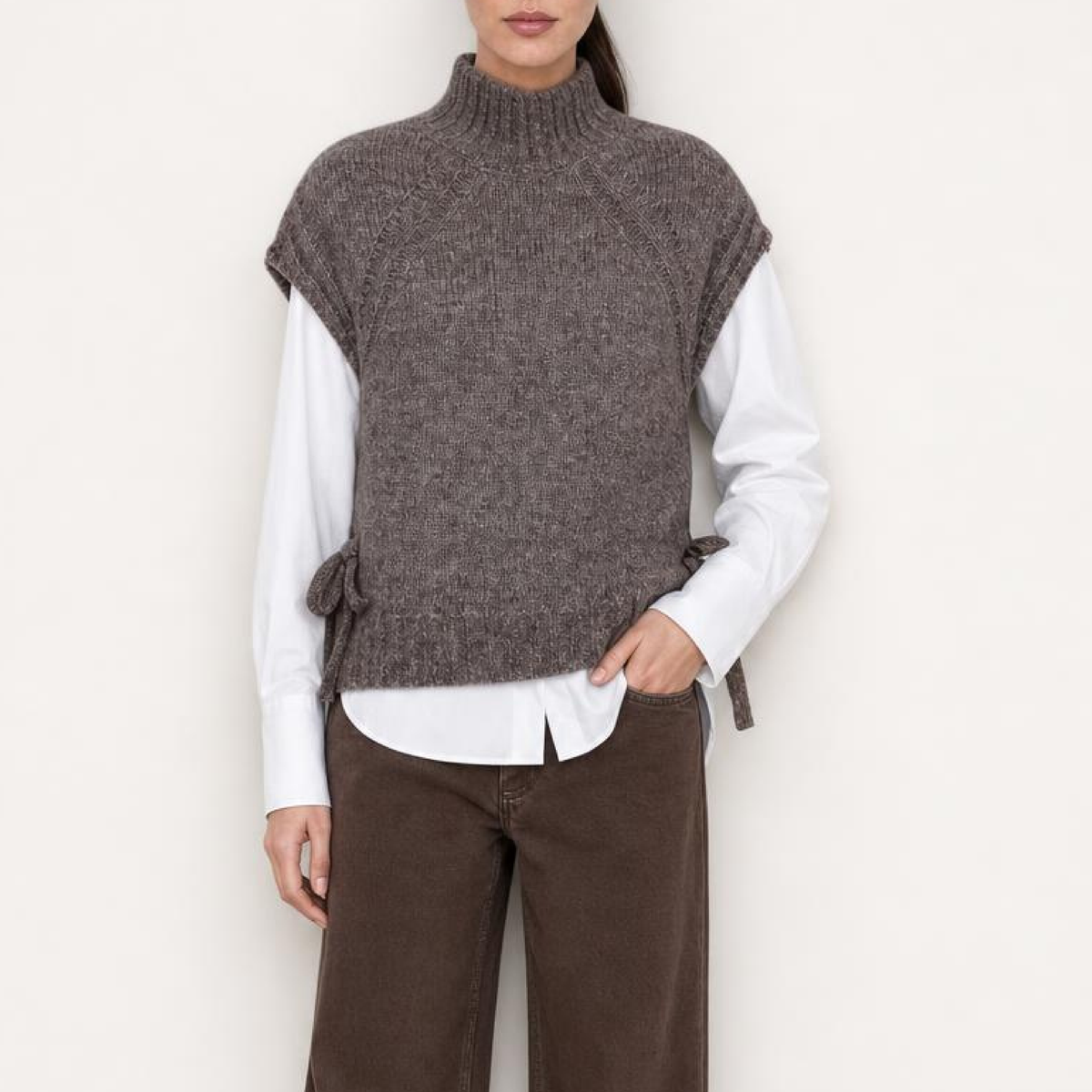 Toga 3 Strikvest, After Dark Brown Melange