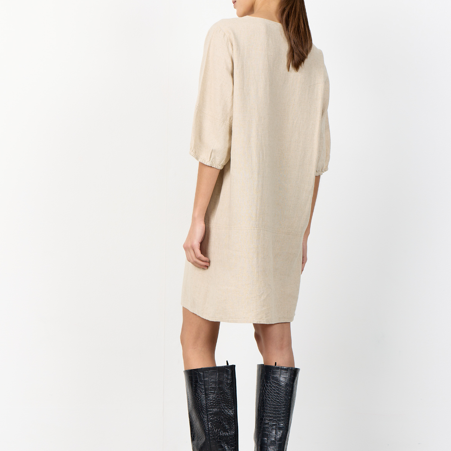 Naja 56 Kjole I Hør, Falcon Melange