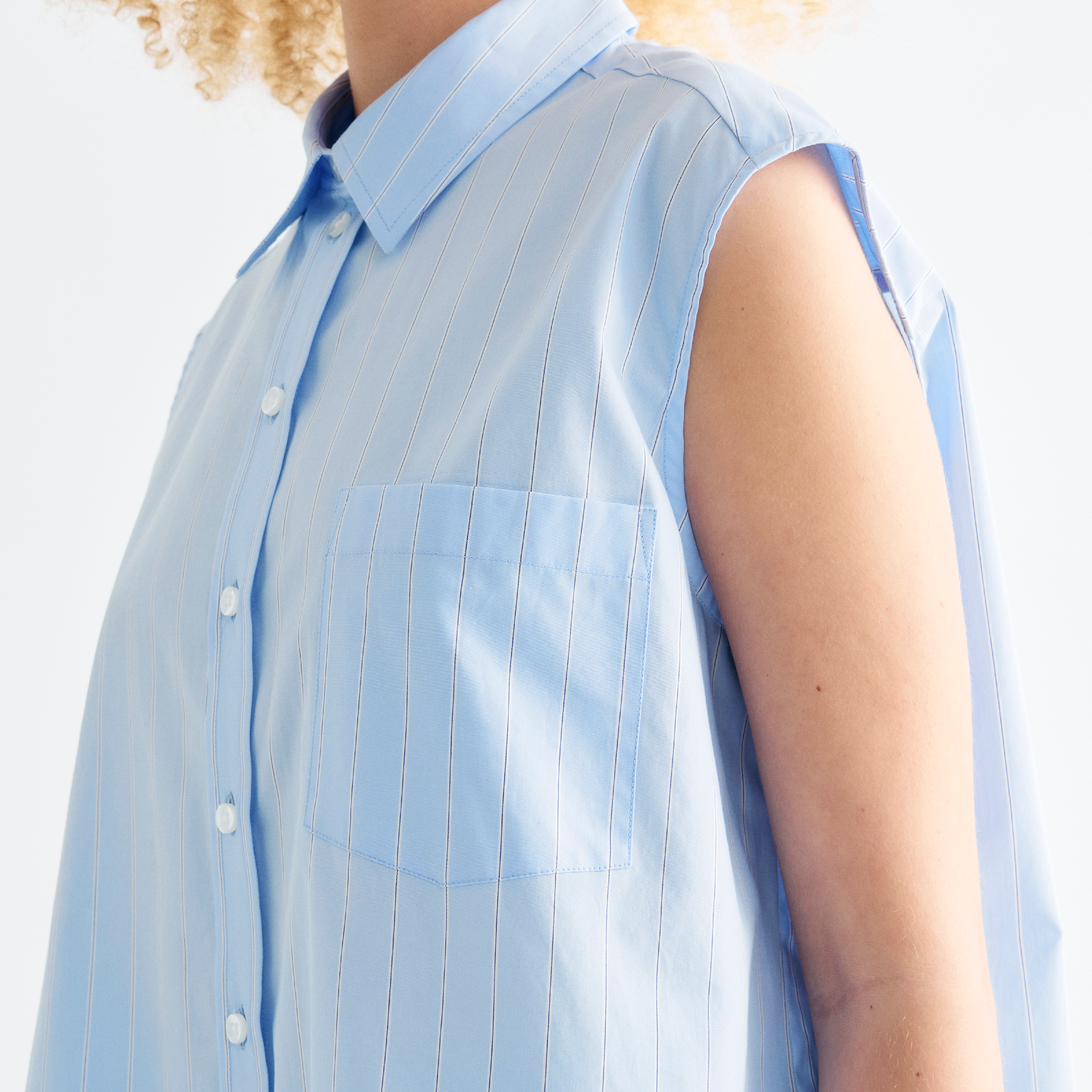Brooklyn Shirt, Blue Pinstripe