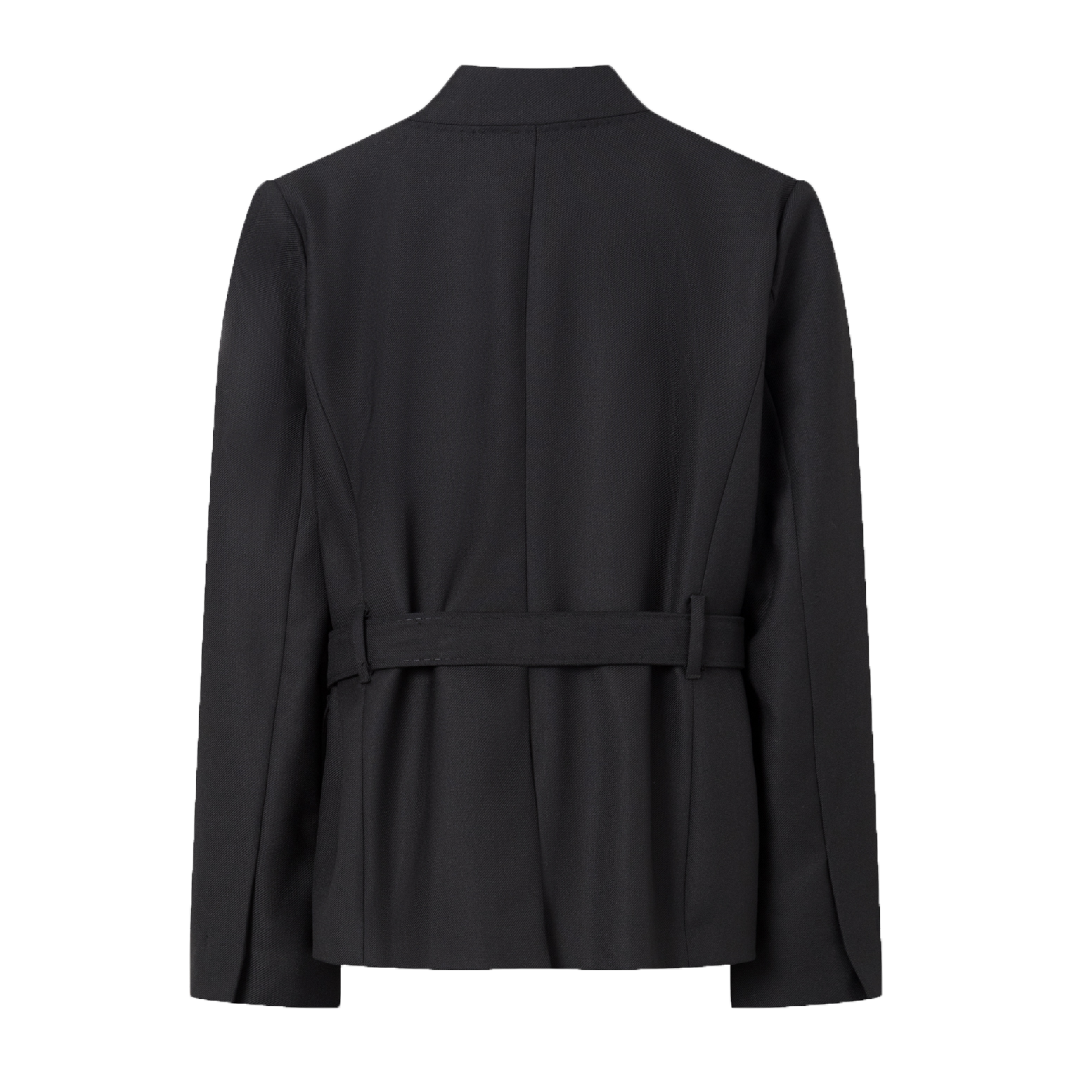 Judy Thin Solid Wool Blazer, Black