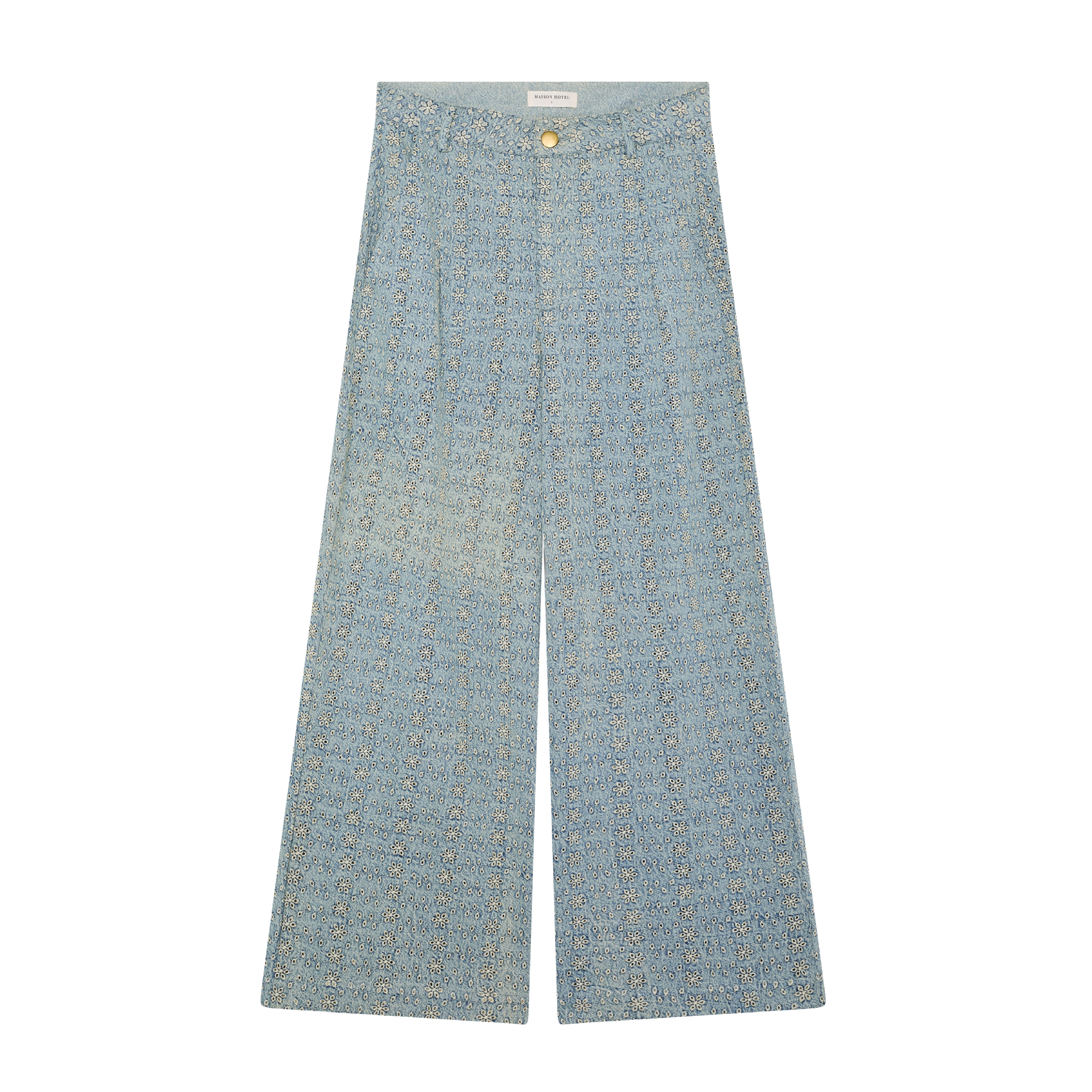 Theodore Lace Pants, Cerulean