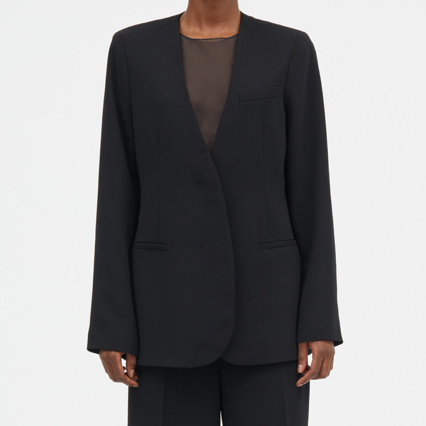 Jute Crepe Georgette, Black