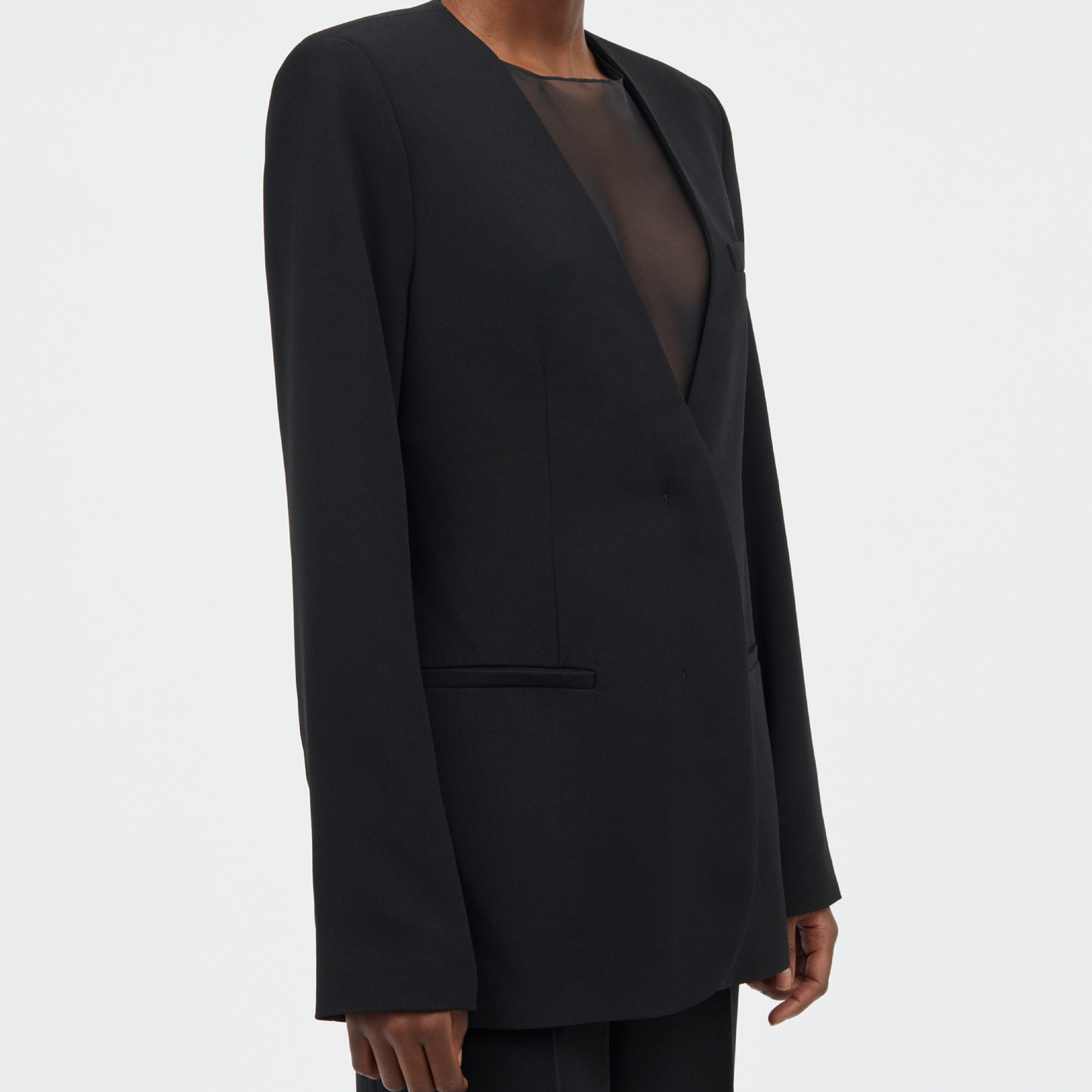 Jute Crepe Georgette, Black