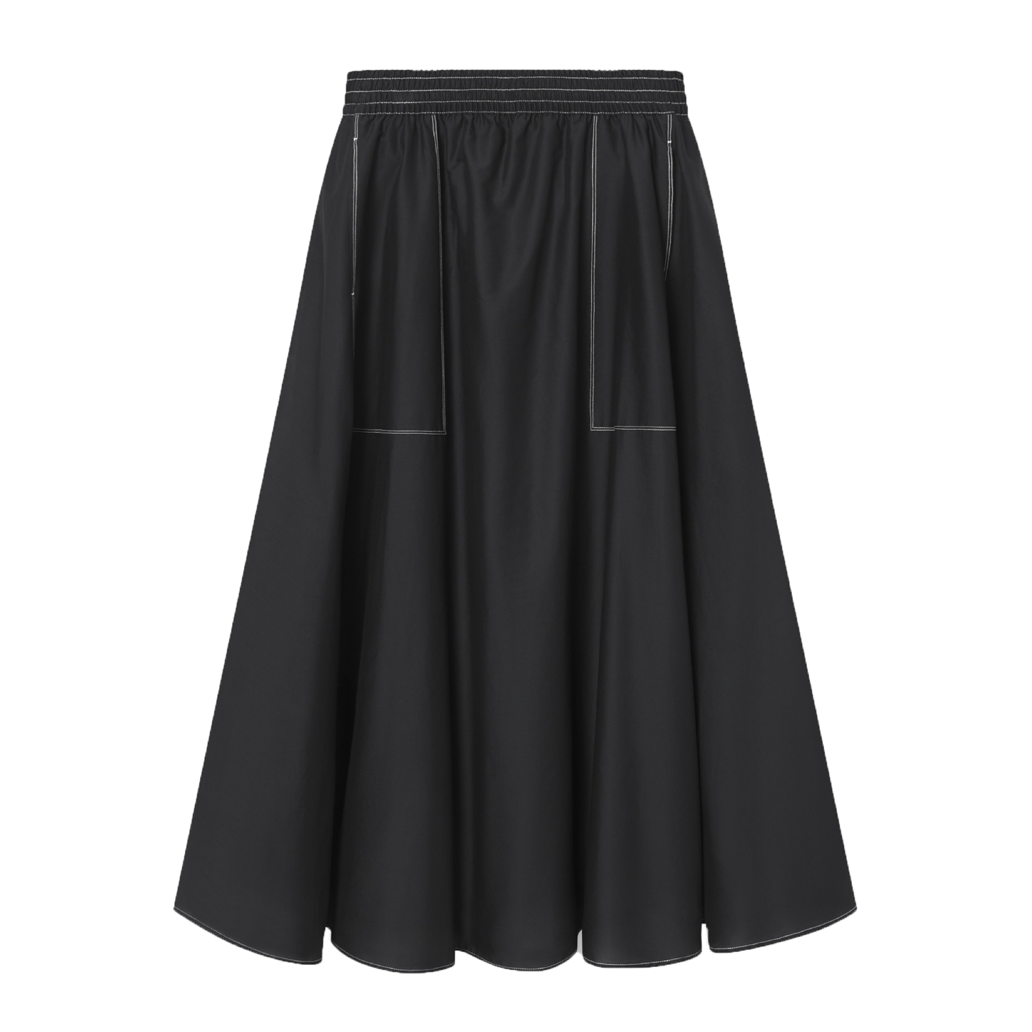 Nanda Sheer Cotton Nederdel, Black